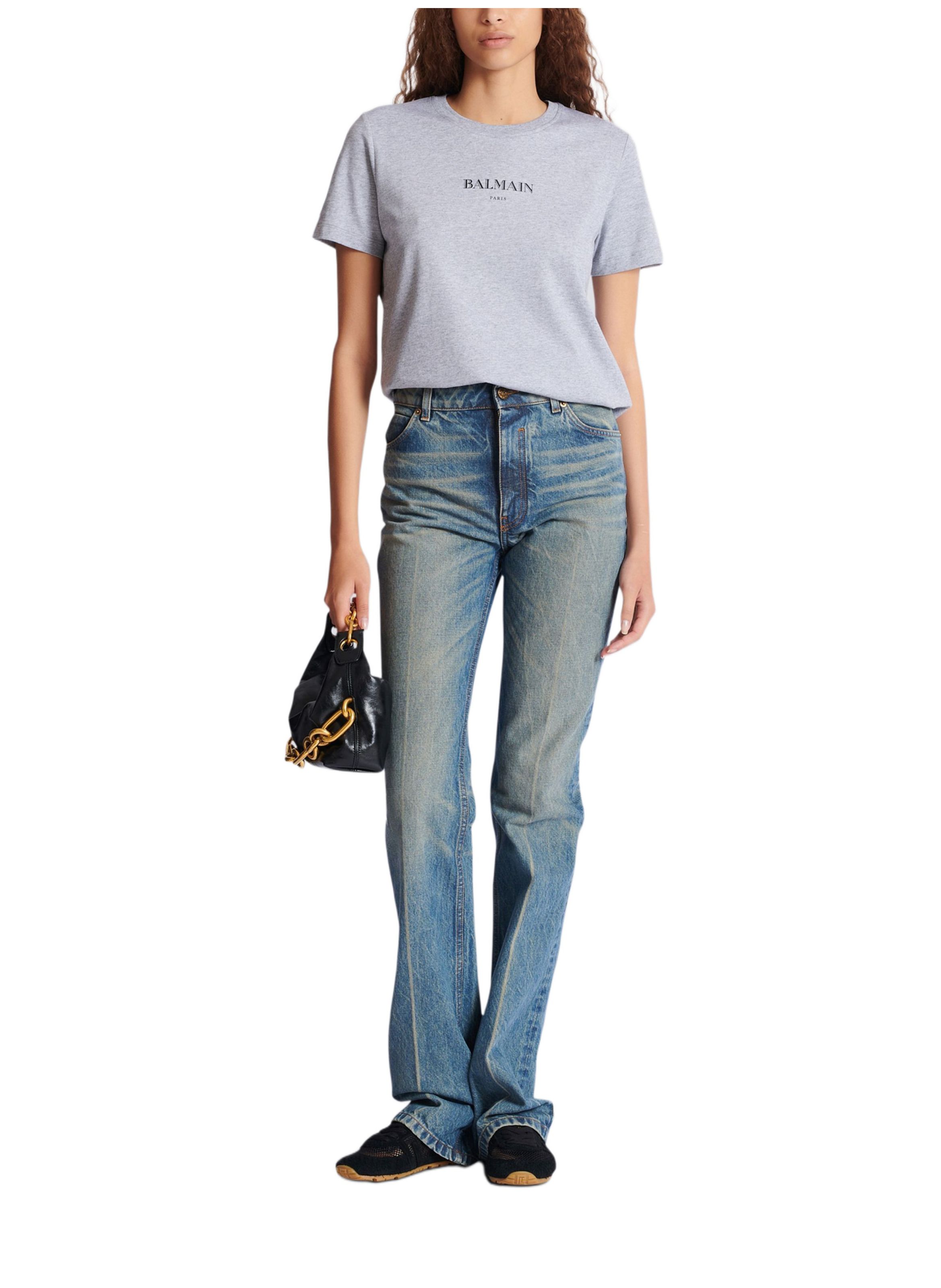 T-shirt avec imprimé balmain BALMAIN Gris