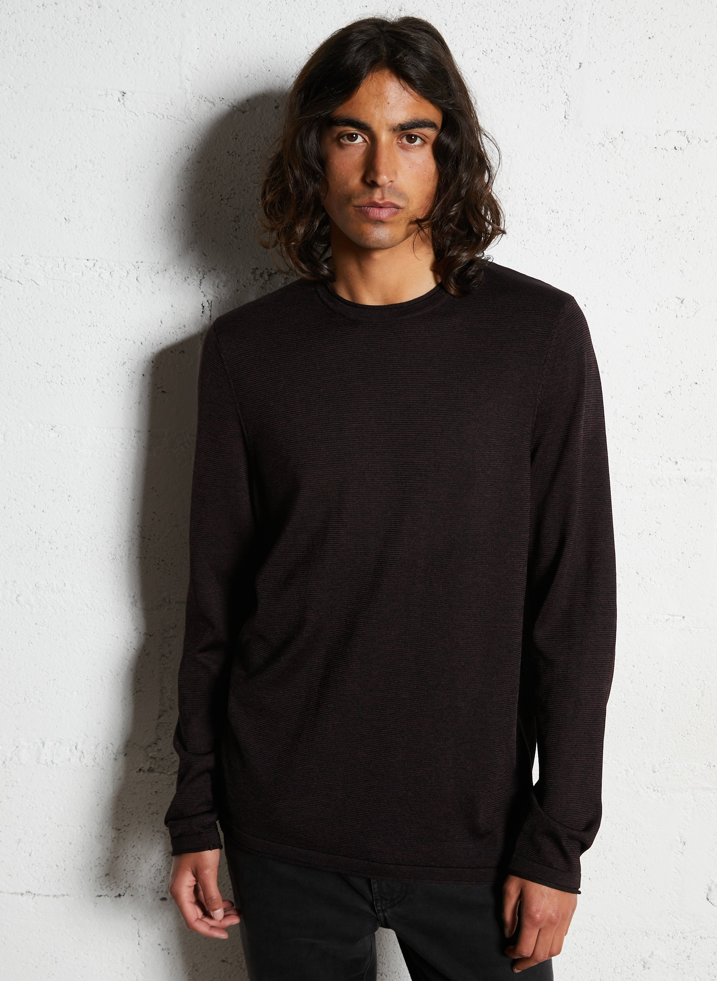 Pull droit en maille IKKS Violet