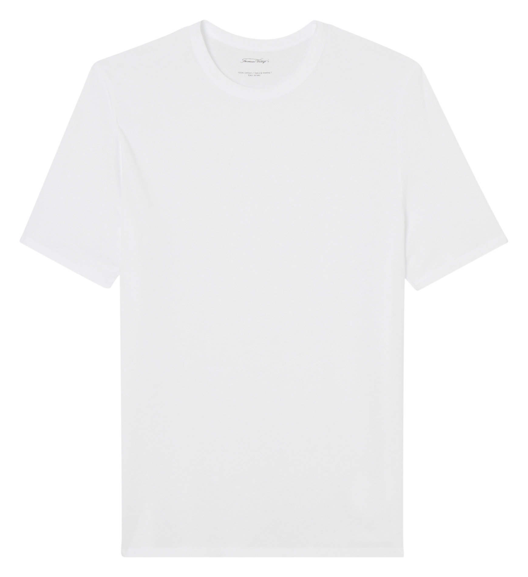 AMERICAN VINTAGE Tee-shirt col rond droit en coton devon Blanc