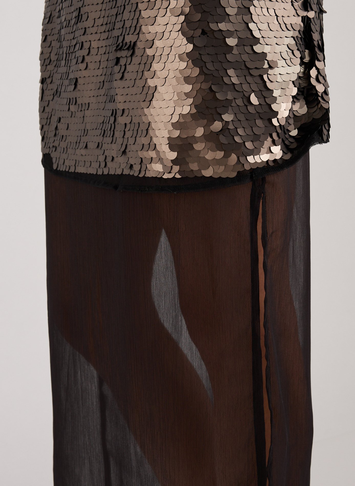 Robe midi à sequins TOPSHOP Argent