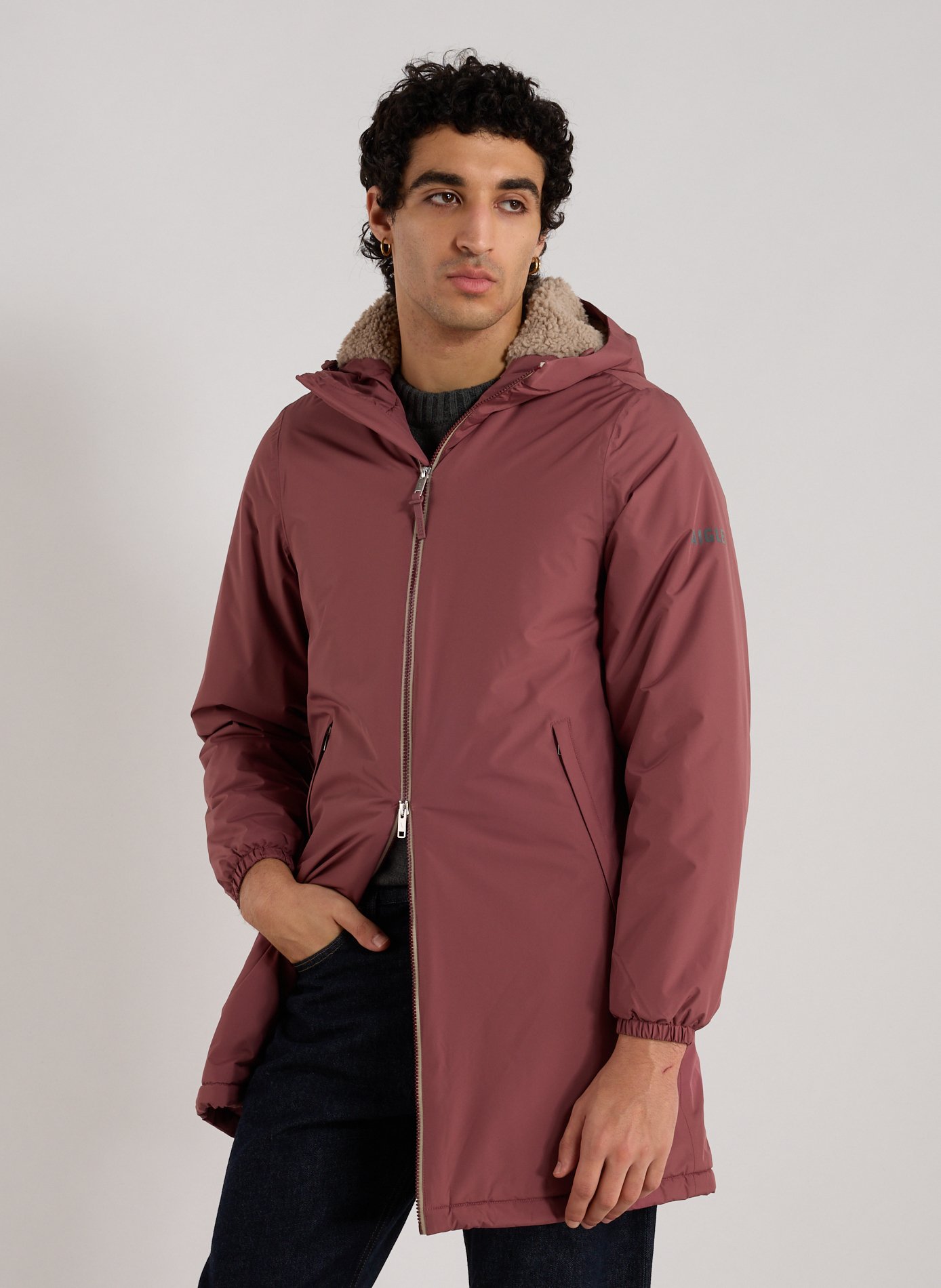 AIGLE Mid-length jacket Red