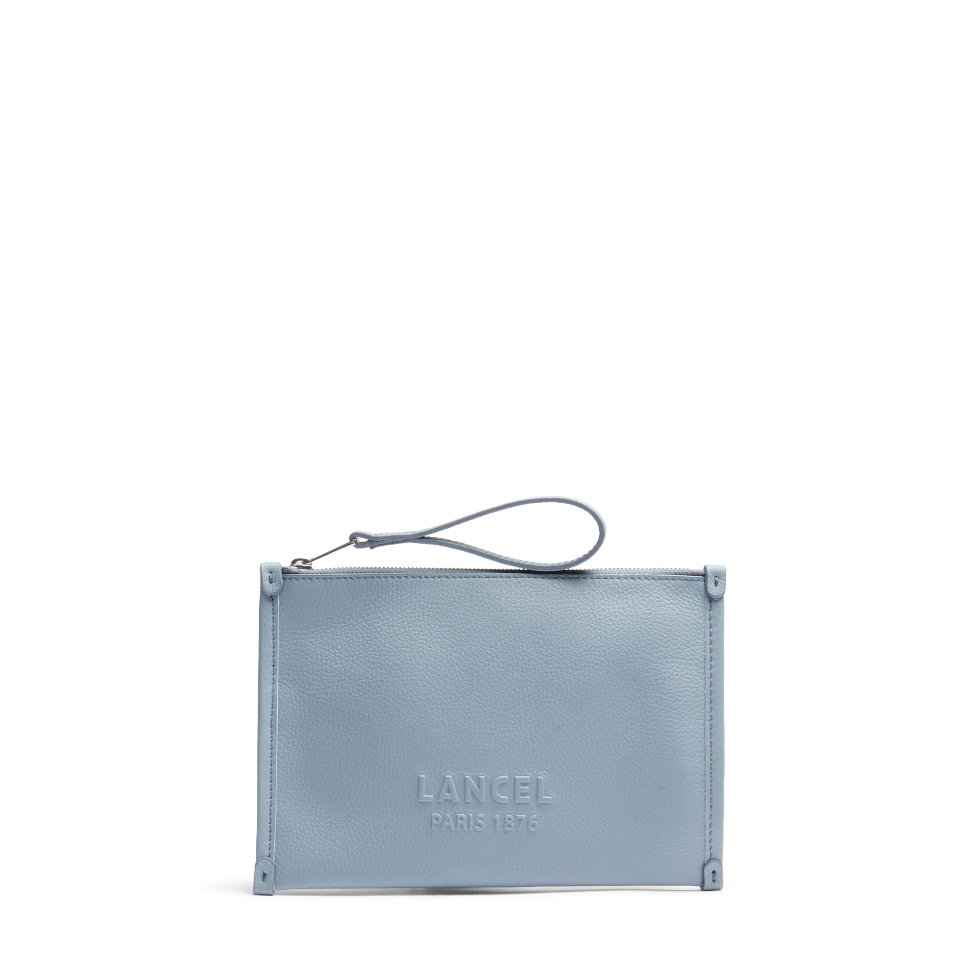 Pochette zippée s jour de lancel en cuir LANCEL Bleu