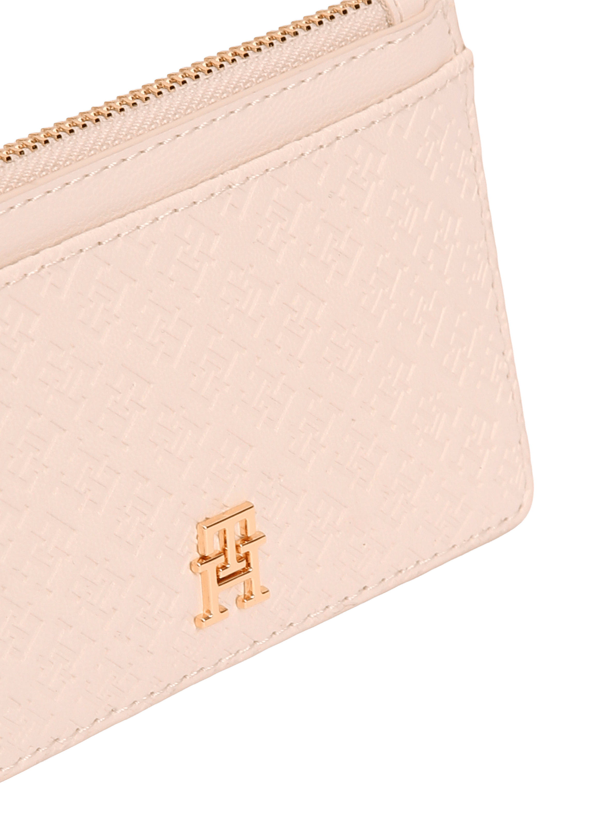 Monogram logo card holder TOMMY HILFIGER Beige