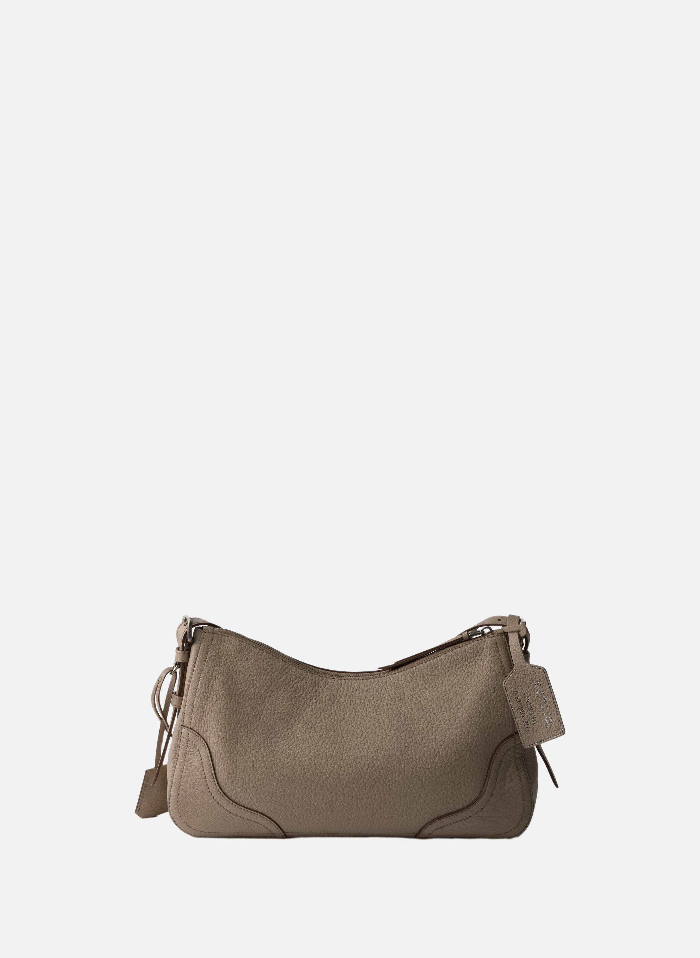 Grand sac porté épaule en cuir prada aimée PRADA Gris