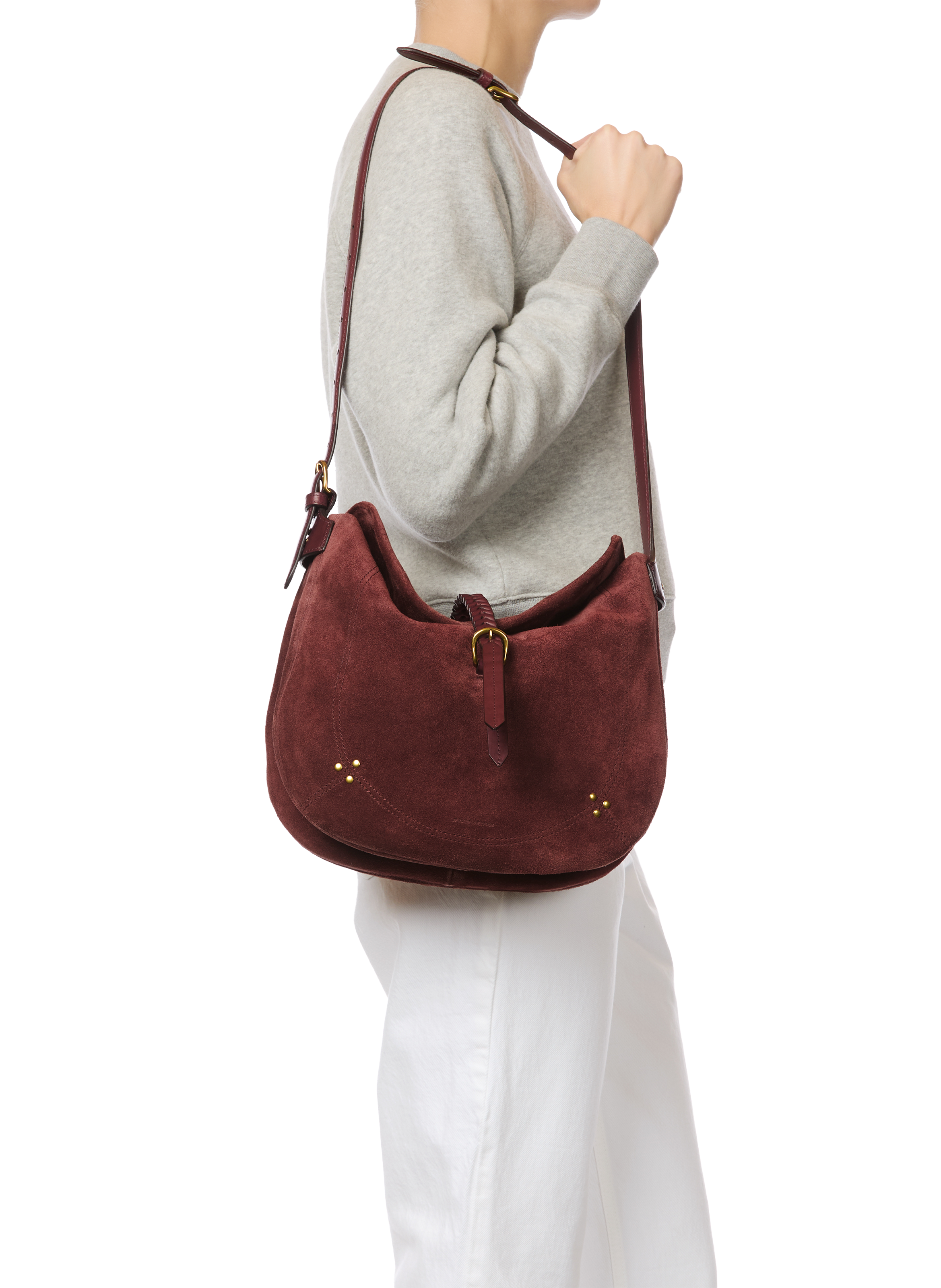 Luis goat suede leather tote bag JÉRÔME DREYFUSS Red