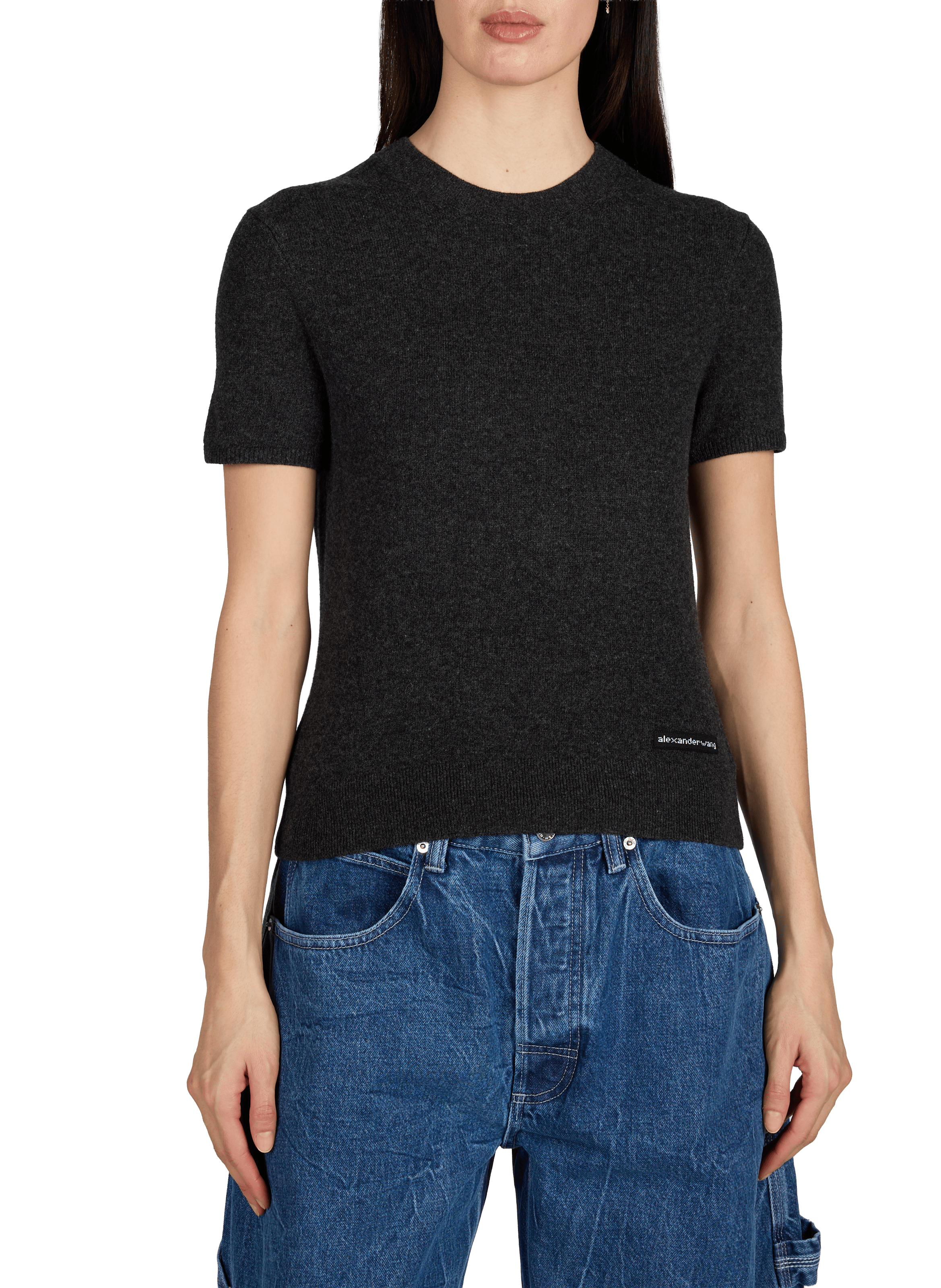 T-shirt en laine ALEXANDER WANG Noir