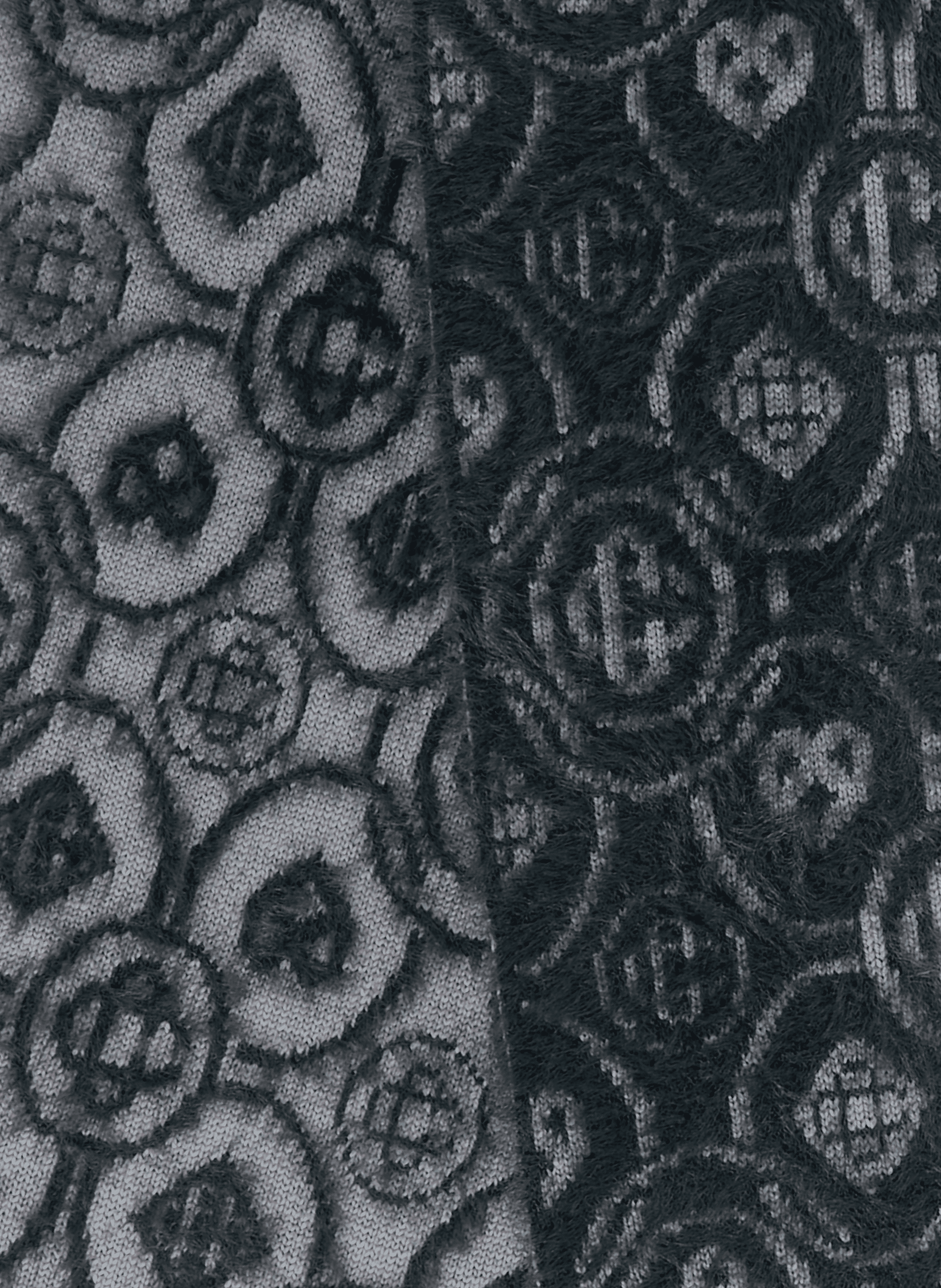 Scarf with blended merino wool logo CASABLANCA PARIS Grey