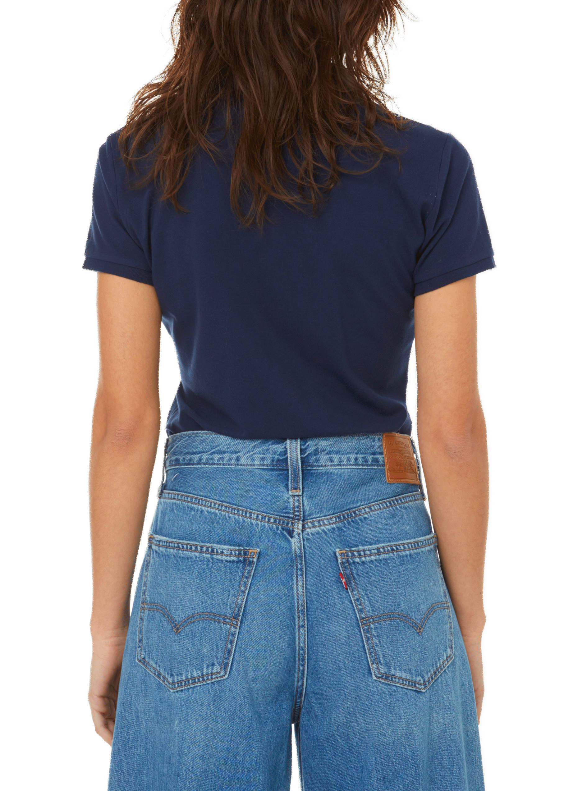 Fitted cotton piqué polo shirt POLO RALPH LAUREN Blue