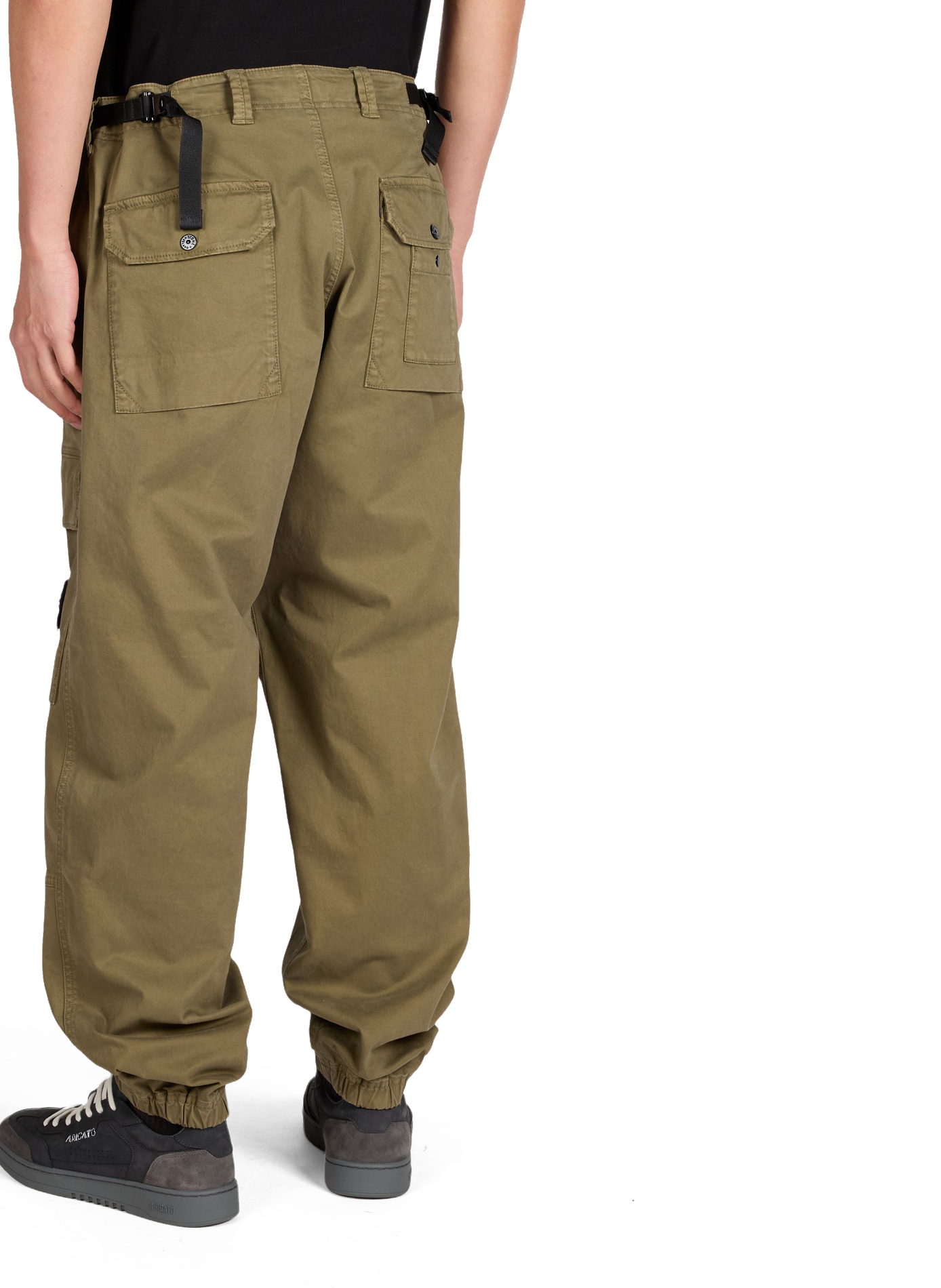 Cotton blend cargo pants STONE ISLAND Khaki