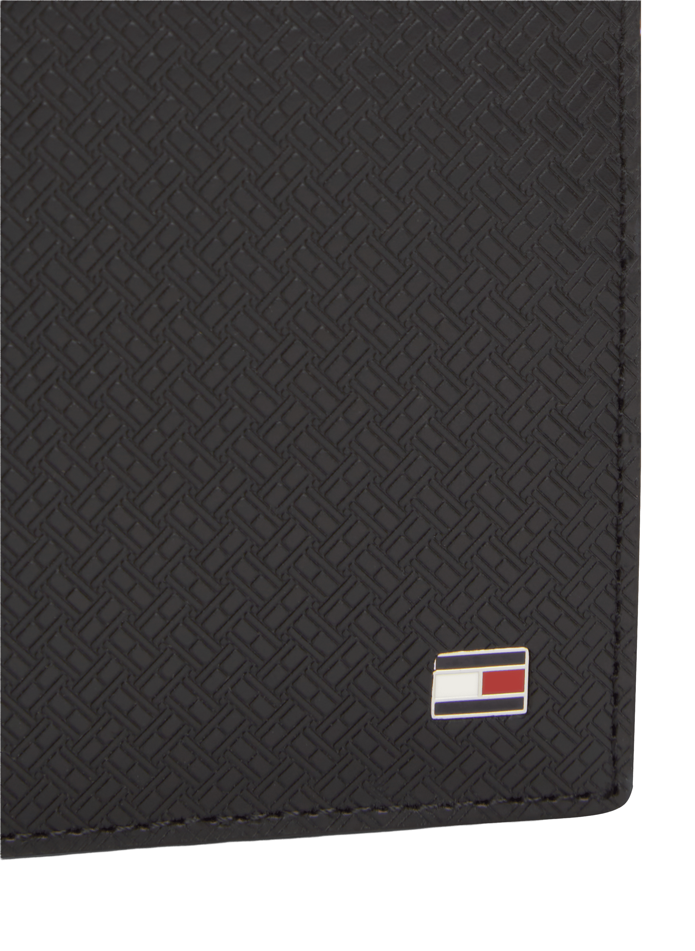 Leather wallet with logo TOMMY HILFIGER Black