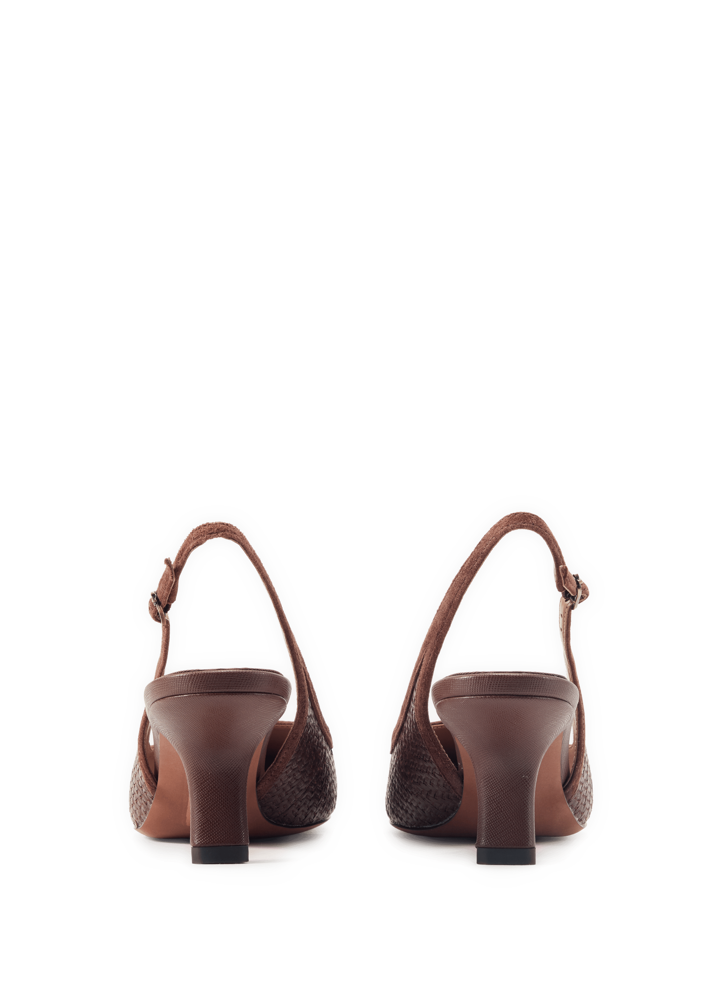 Textured slingbacks SAM EDELMAN Brown