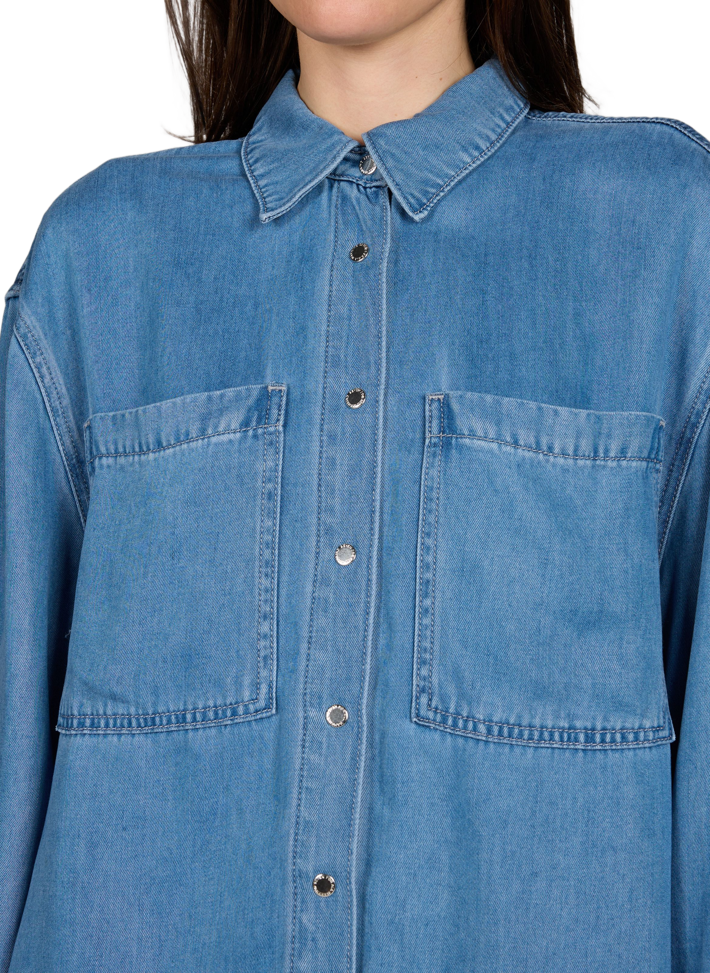 Chemise ample en jean 7 FOR ALL MANKIND Bleu