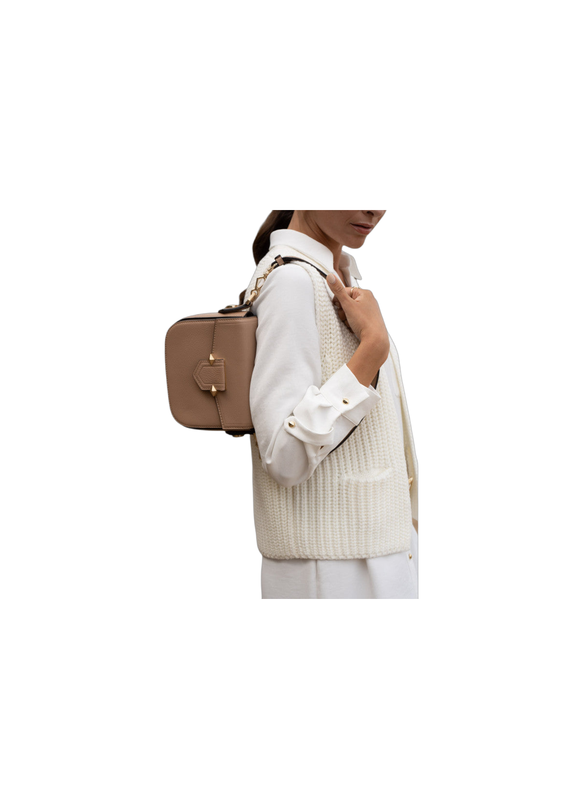 Sèvres | sac trotteur pm en cuir de vachette POURCHET Marron