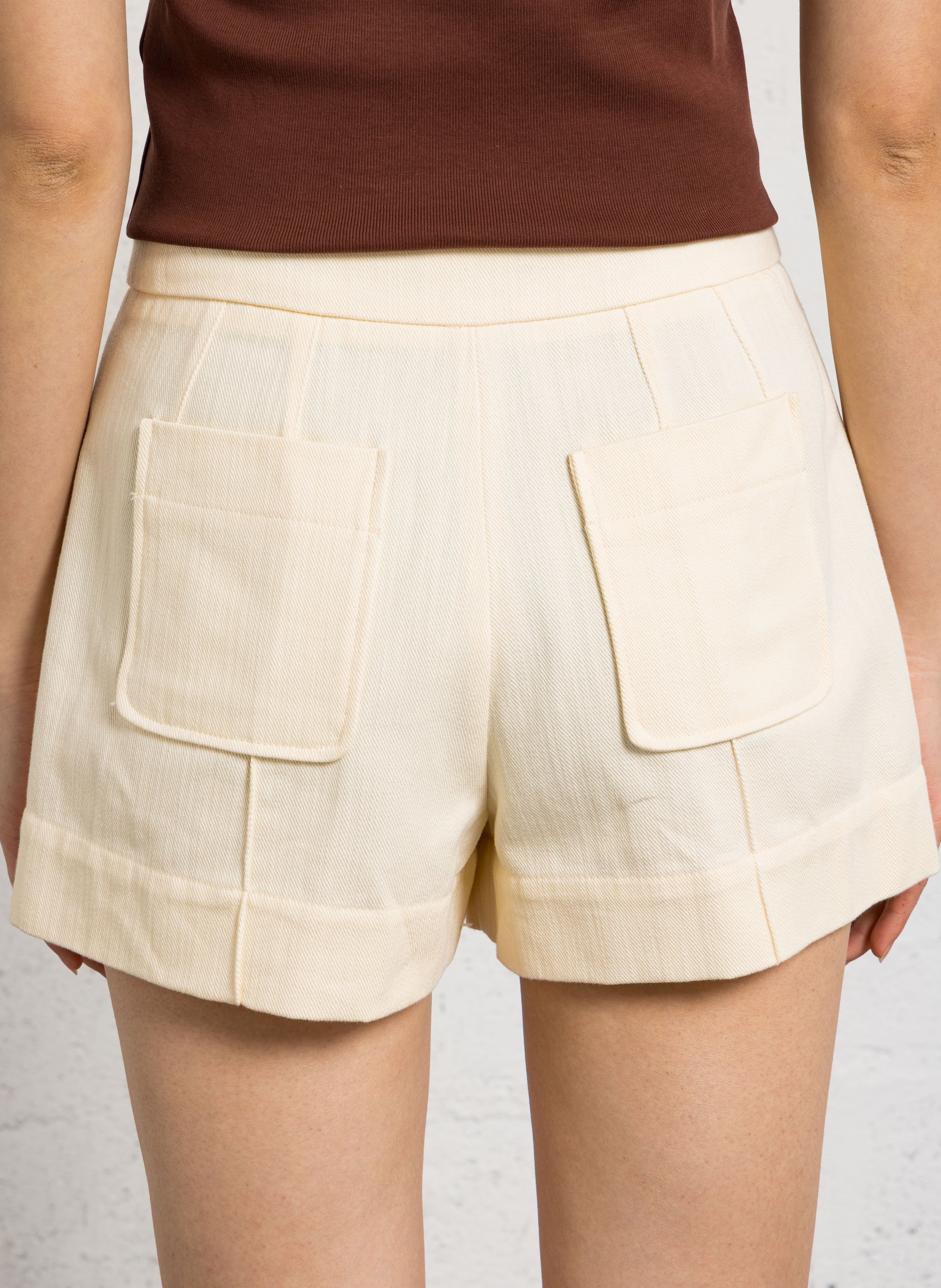 Short en coton hover SOEUR Beige