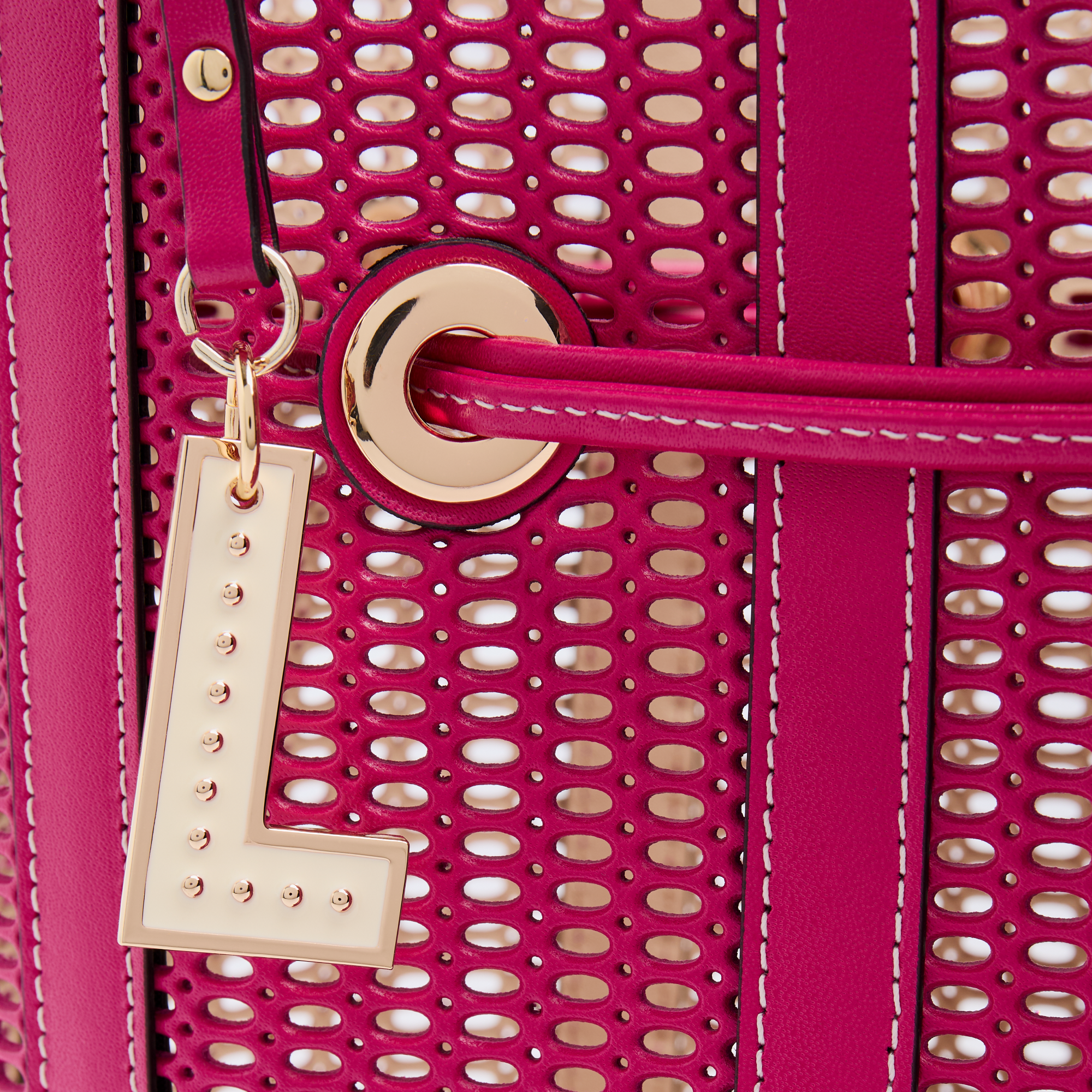 Sac seau m premier flirt de lancel en cuir LANCEL Rose