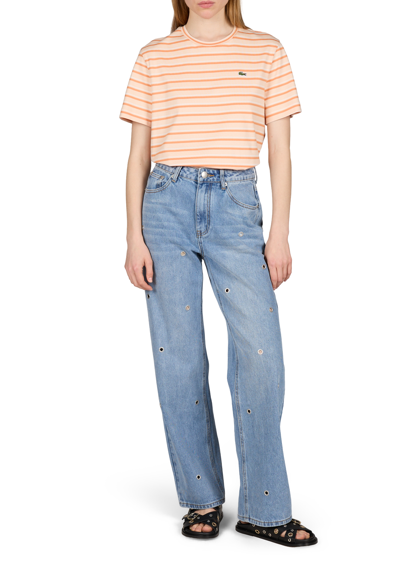 Perforated cotton Rayan jeans SUNCOO Blue