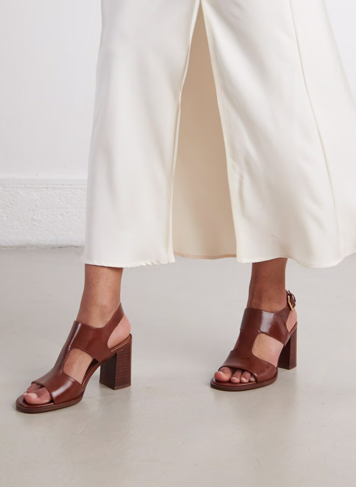 Sandales hautes en cuir ding JONAK Marron