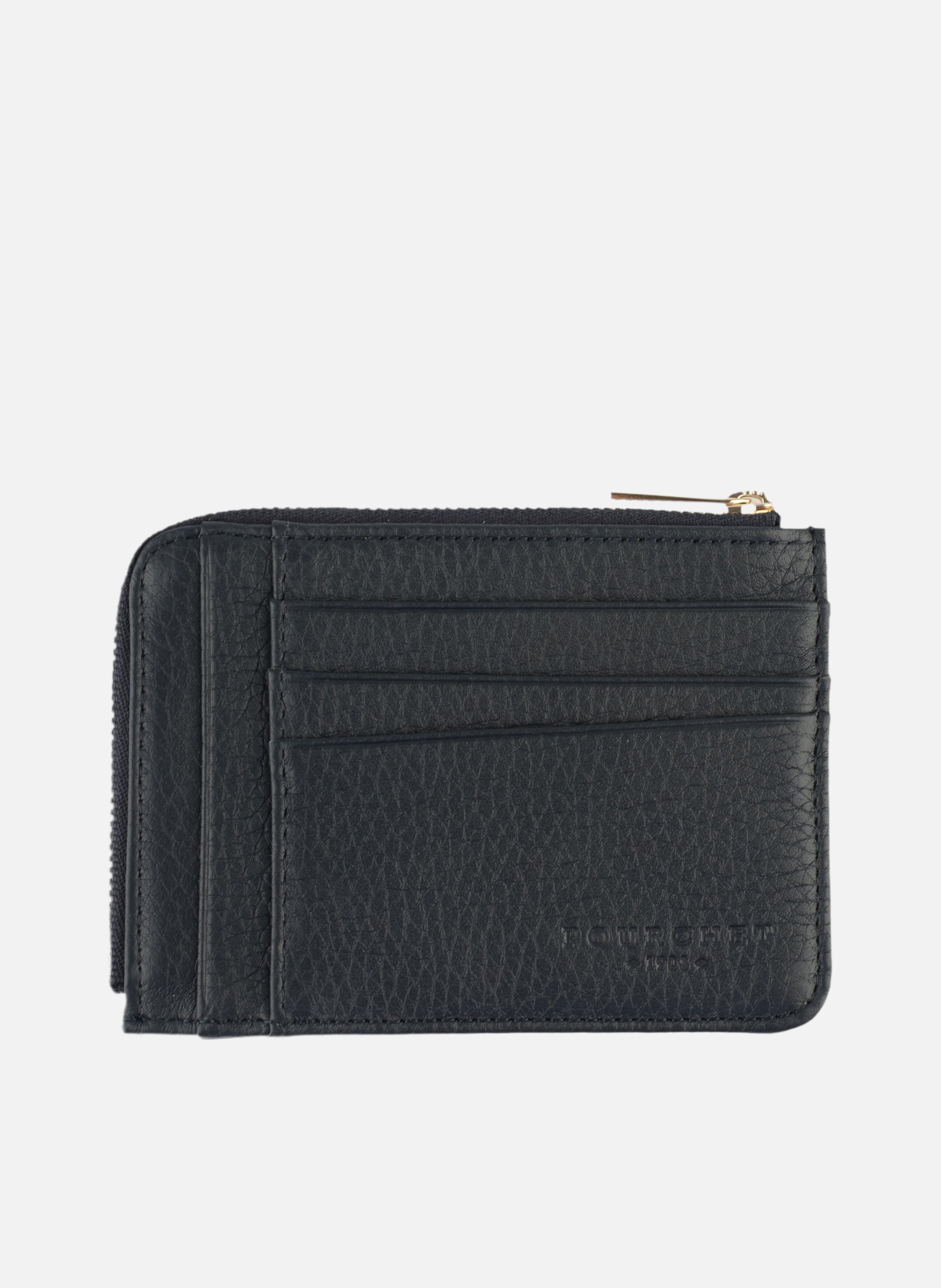 Club | porte-monnaie & porte-cartes en cuir de vachette POURCHET Bleu