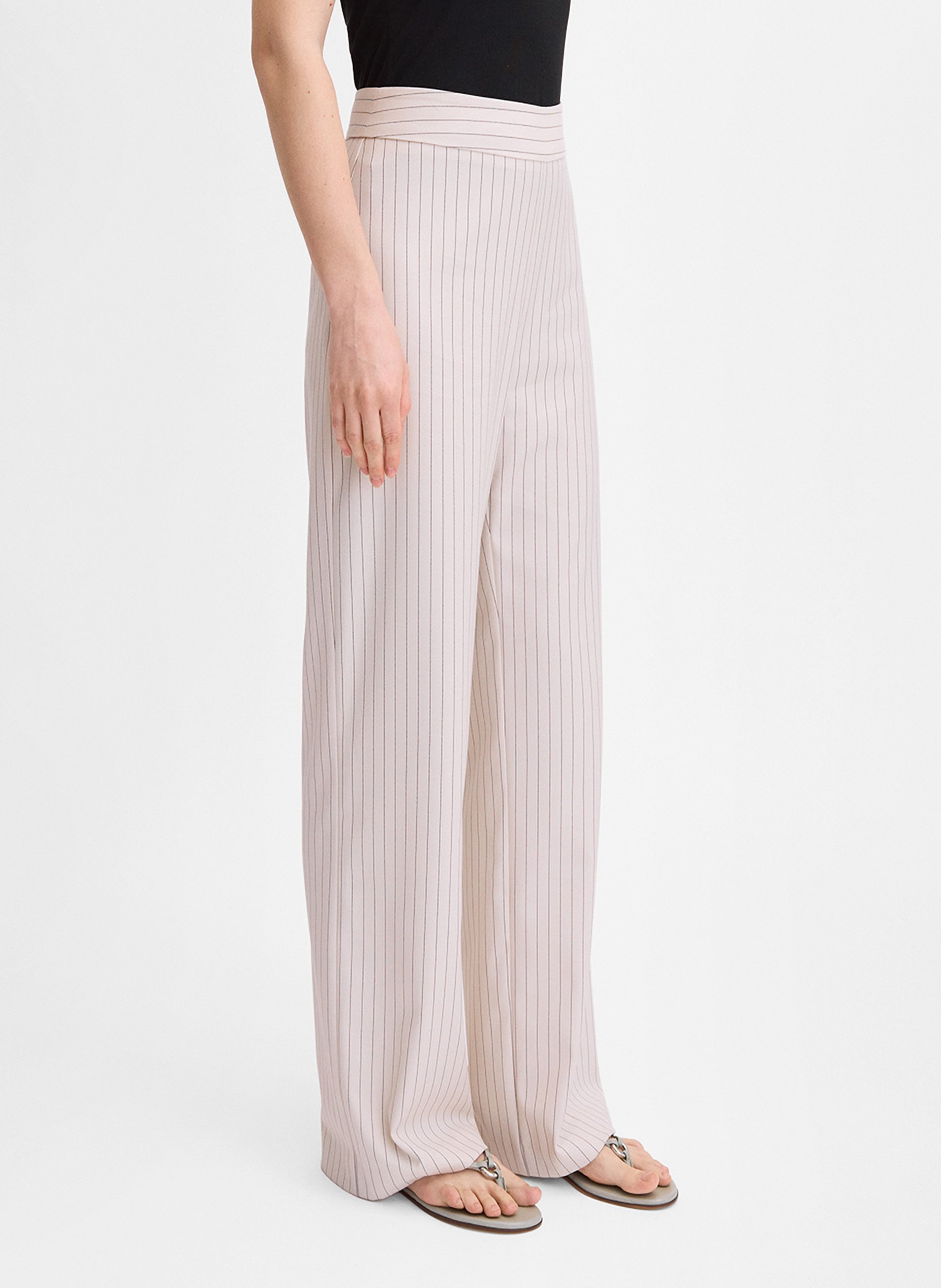 Pantalon droit à rayures shalton SIMORRA Marron