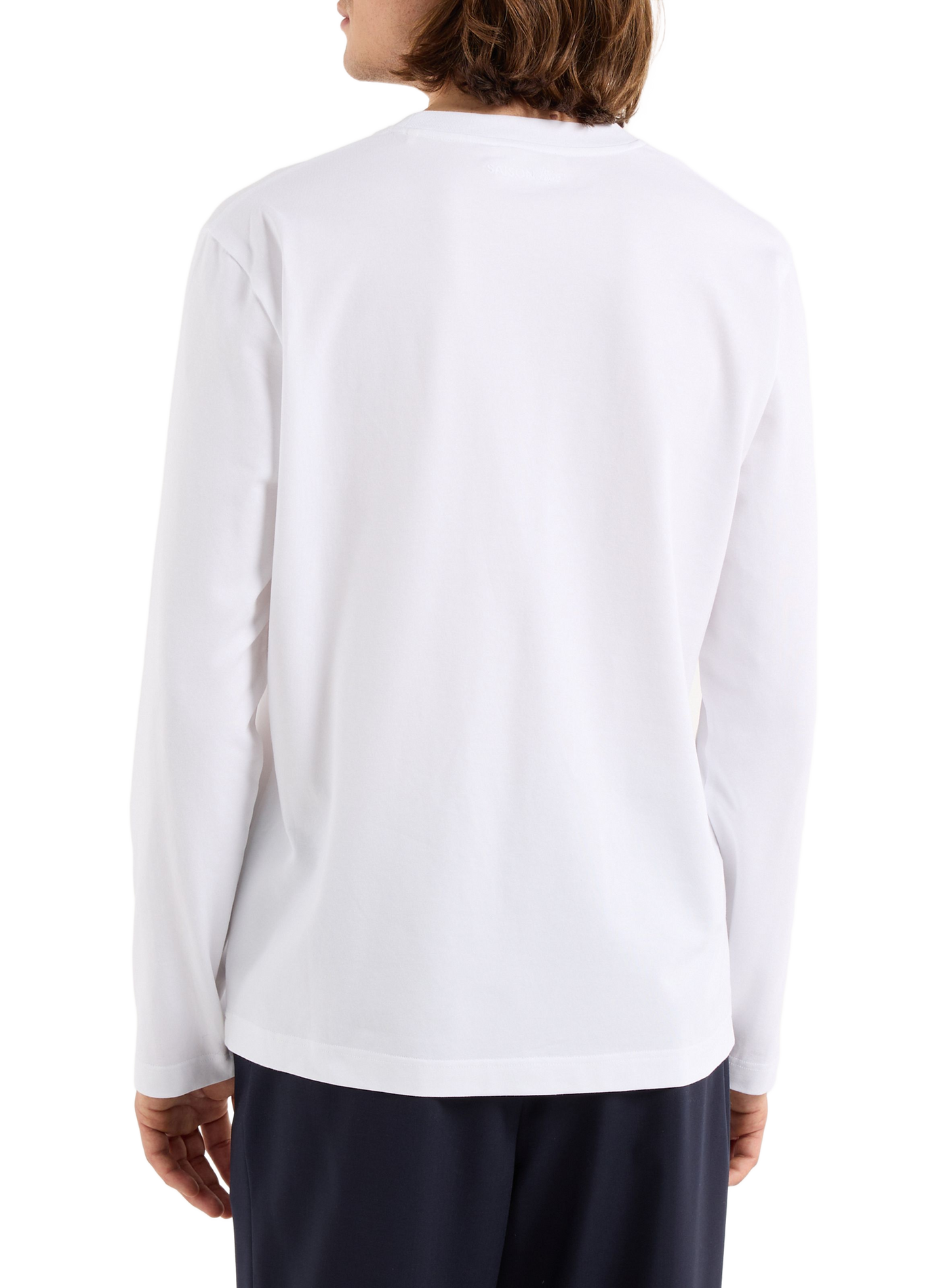 T-shirt Baff à manches longues en coton mélangé SAISON 1865 Blanc
