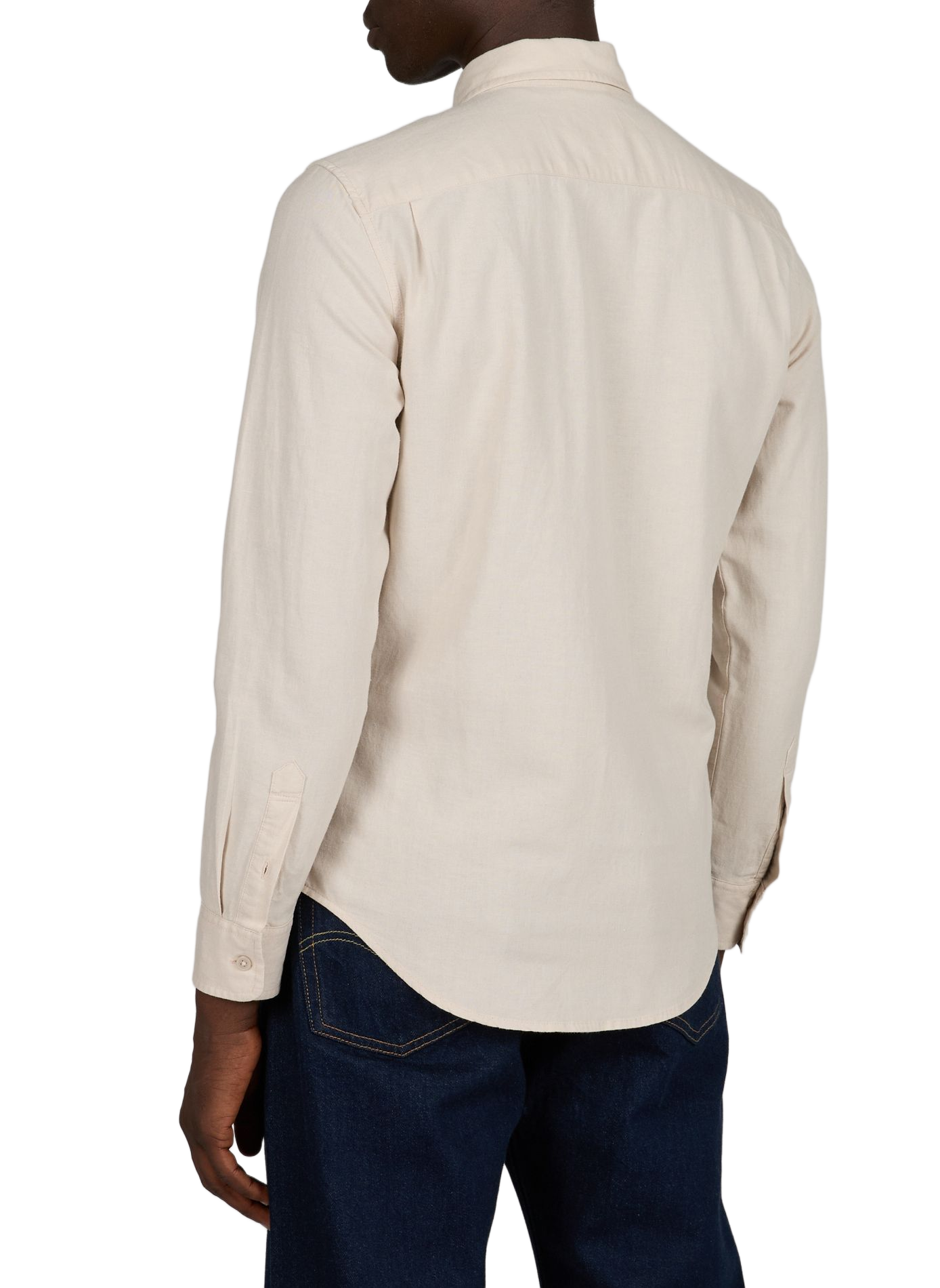 Solid shirt with classic collar in blended linen and cotton. LEVI'S Beige