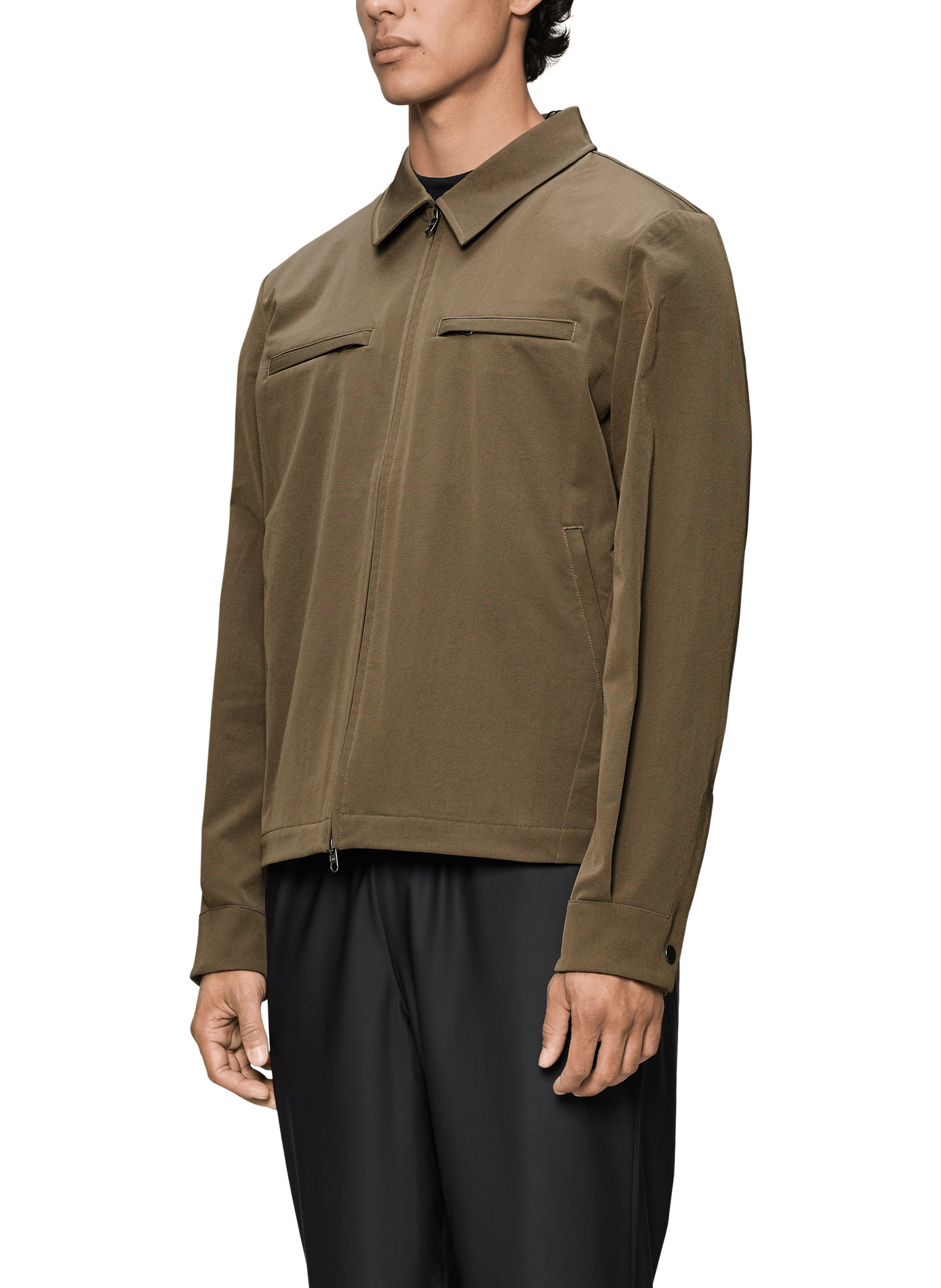 Blouson zippé RAINS Marron