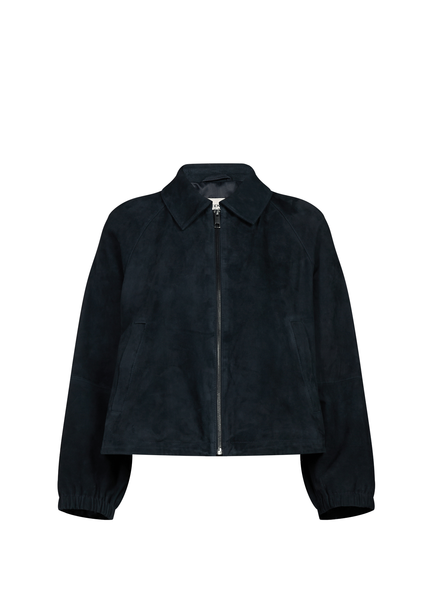 Short suede leather jacket MAX MARA WEEK END Blue