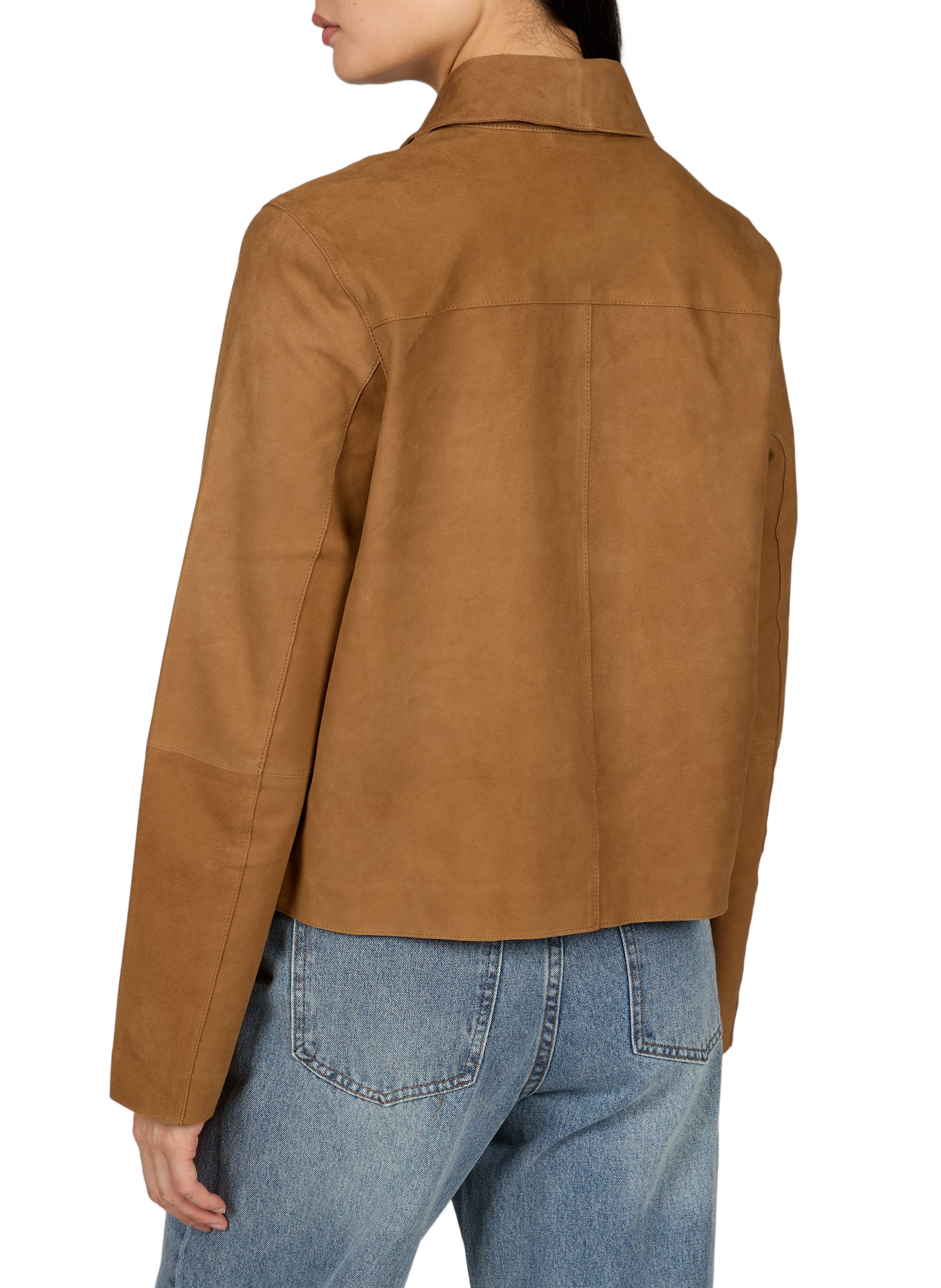 Oversized leather jacket ROUGE EDIT Brown