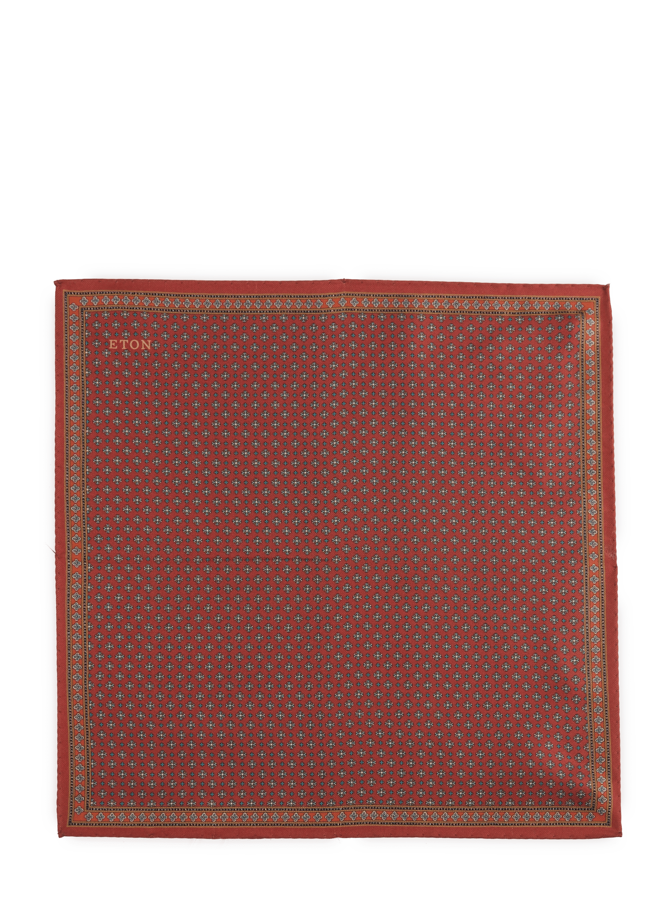 Printed silk clutch ETON Red