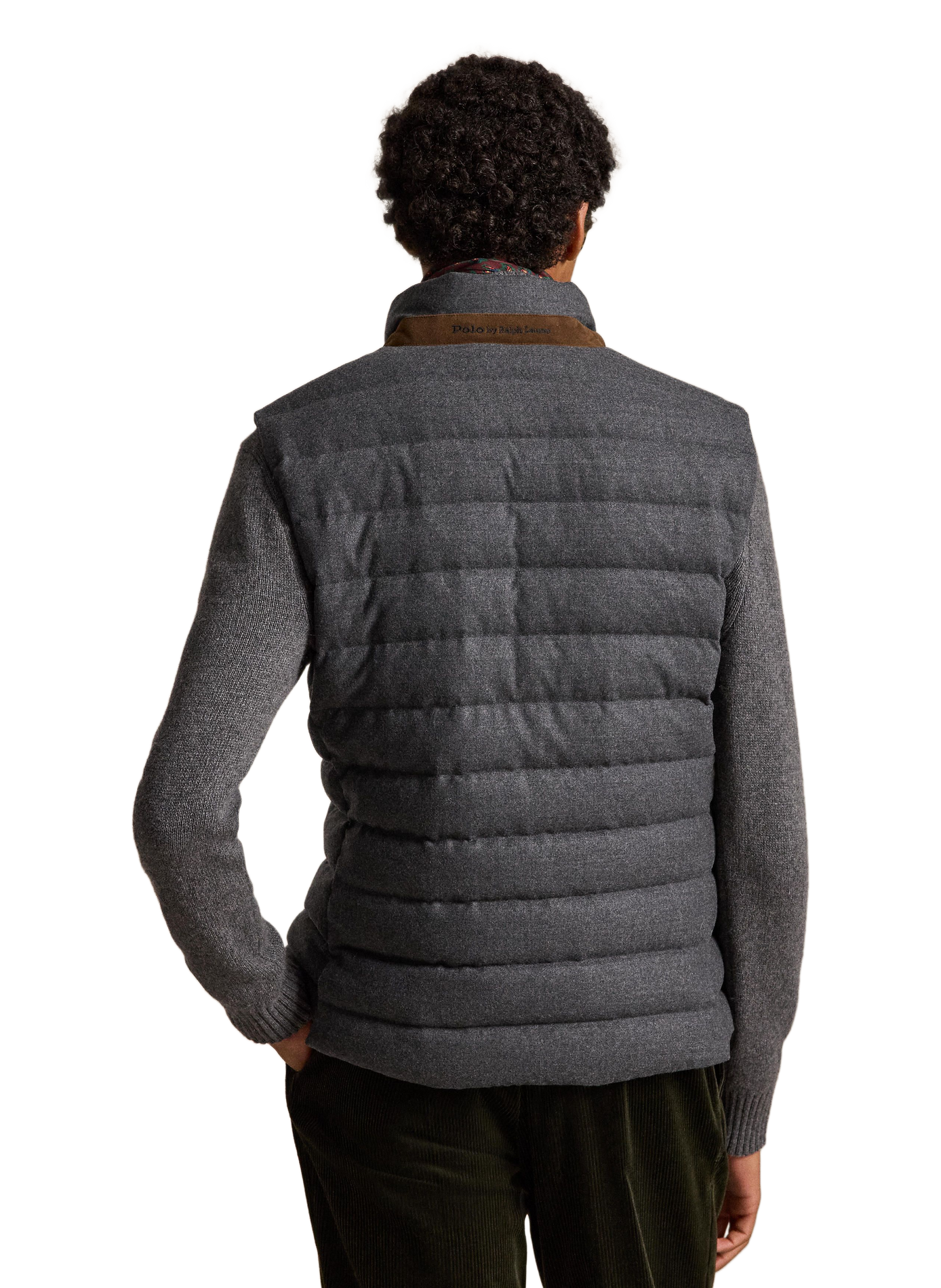 Blouson droit col montant sans manches POLO RALPH LAUREN Gris