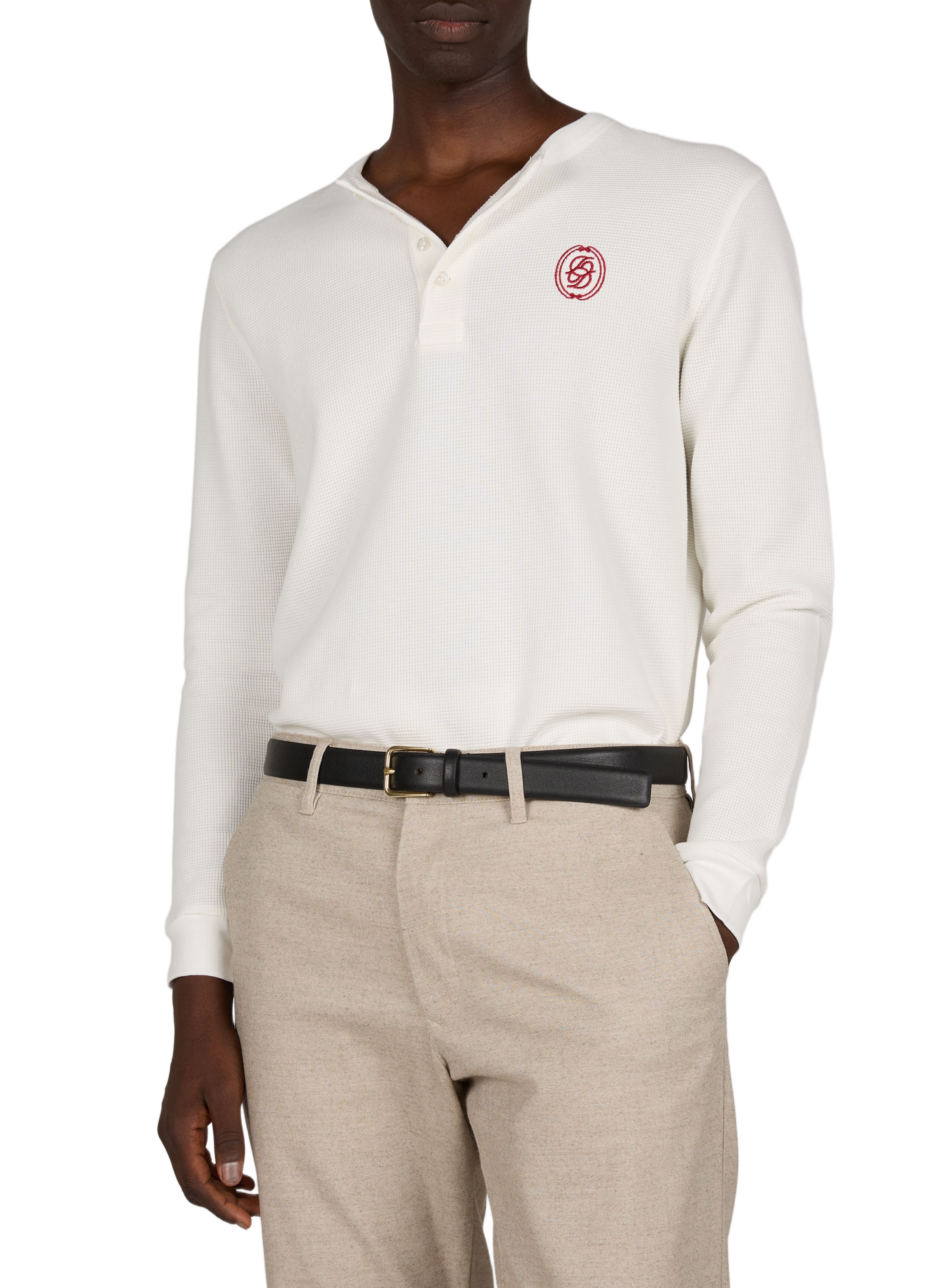 Straight t-shirt in blended cotton DROLE DE MONSIEUR White