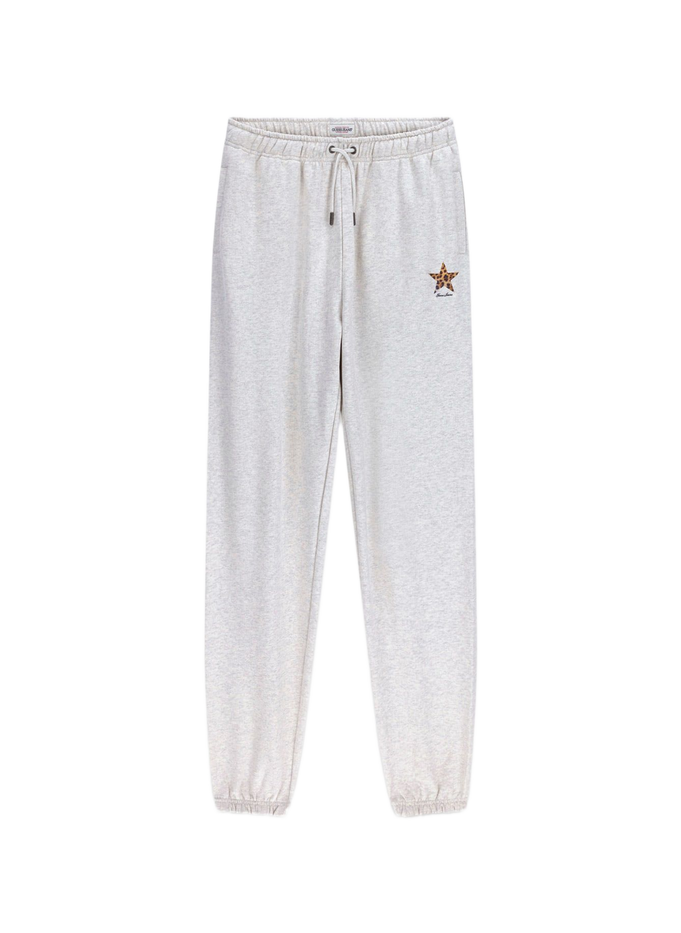 Straight-leg embroidered cotton joggers GUESS Grey