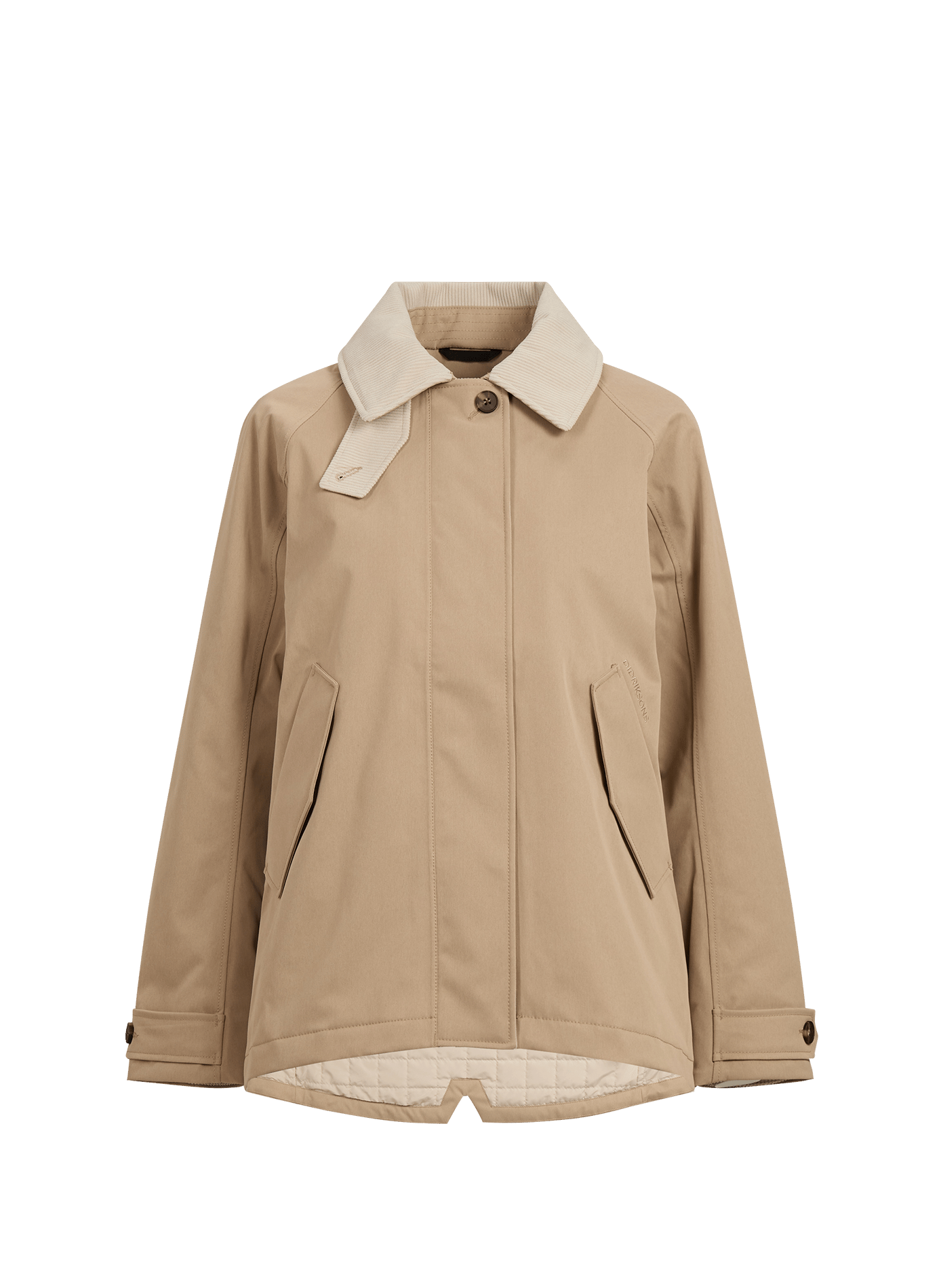 Lynn cropped jacket with ribbed collar LYNN Beige