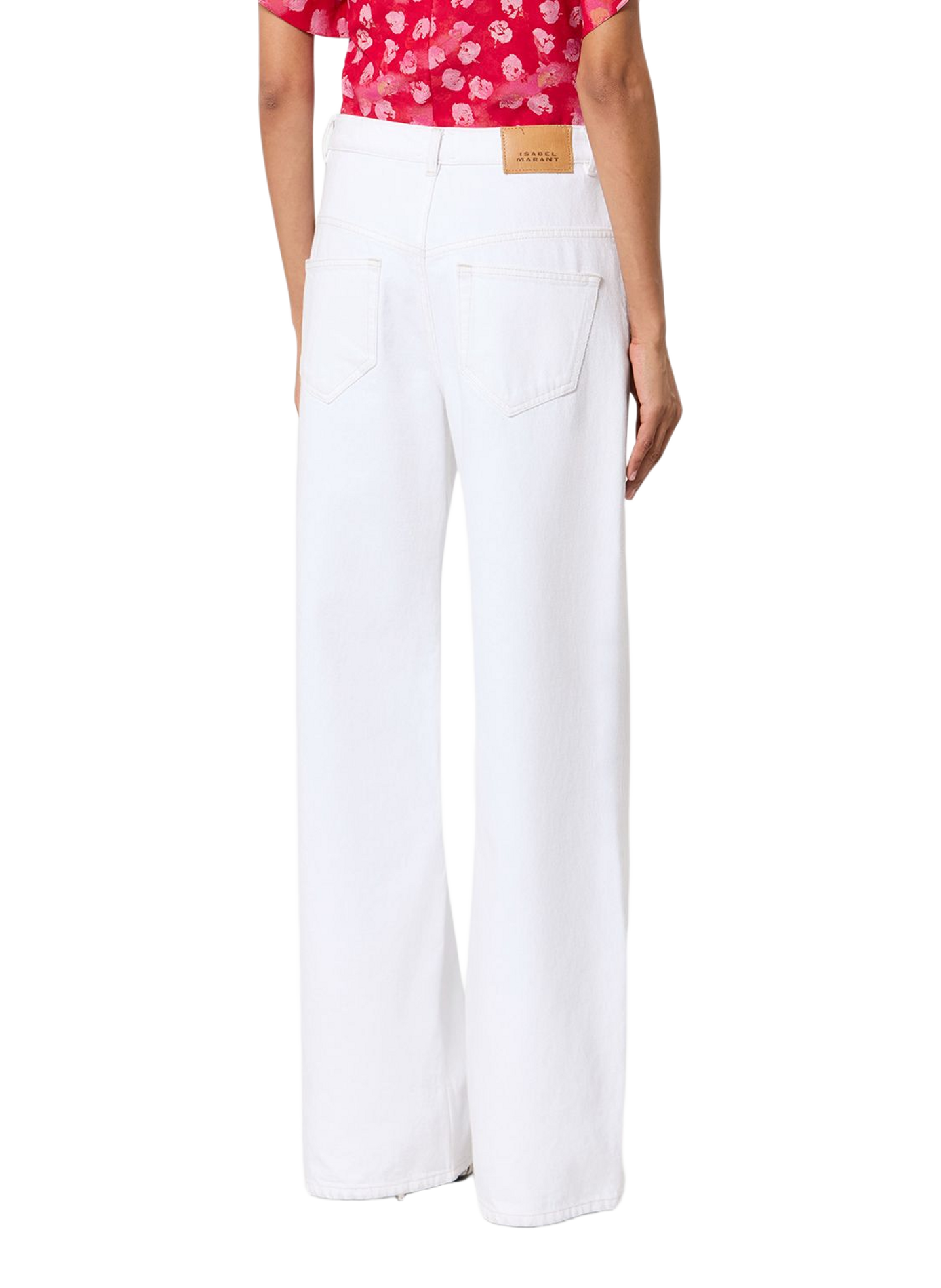 Bootcut jeans Belvia in katoenen denim ISABEL MARANT Wit