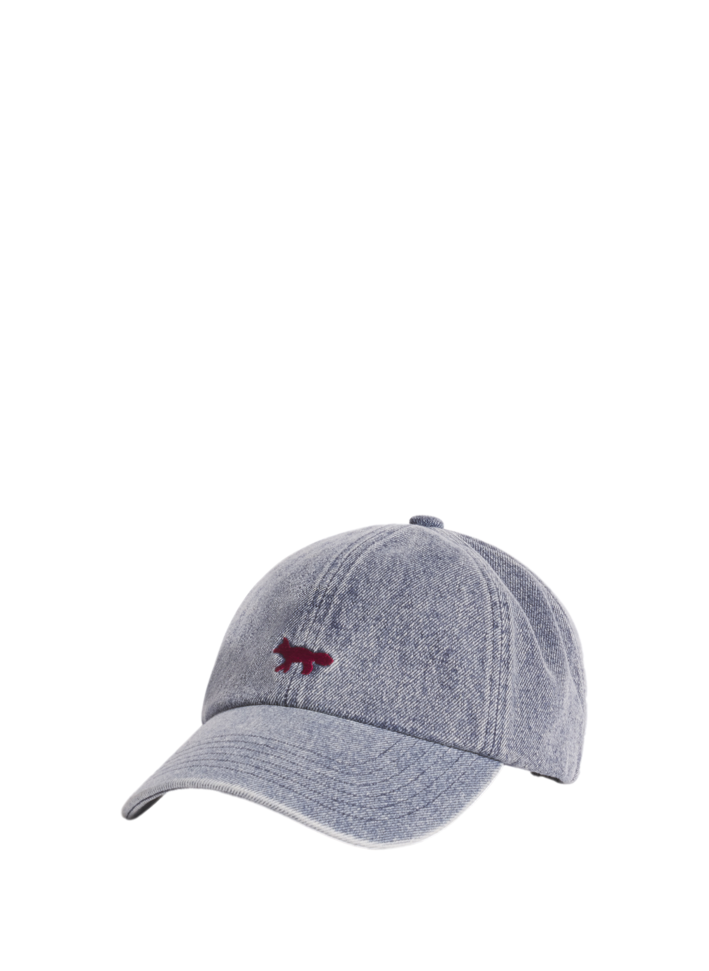 Denim-Cap aus Baumwollmix MAISON KITSUNÉ Blau