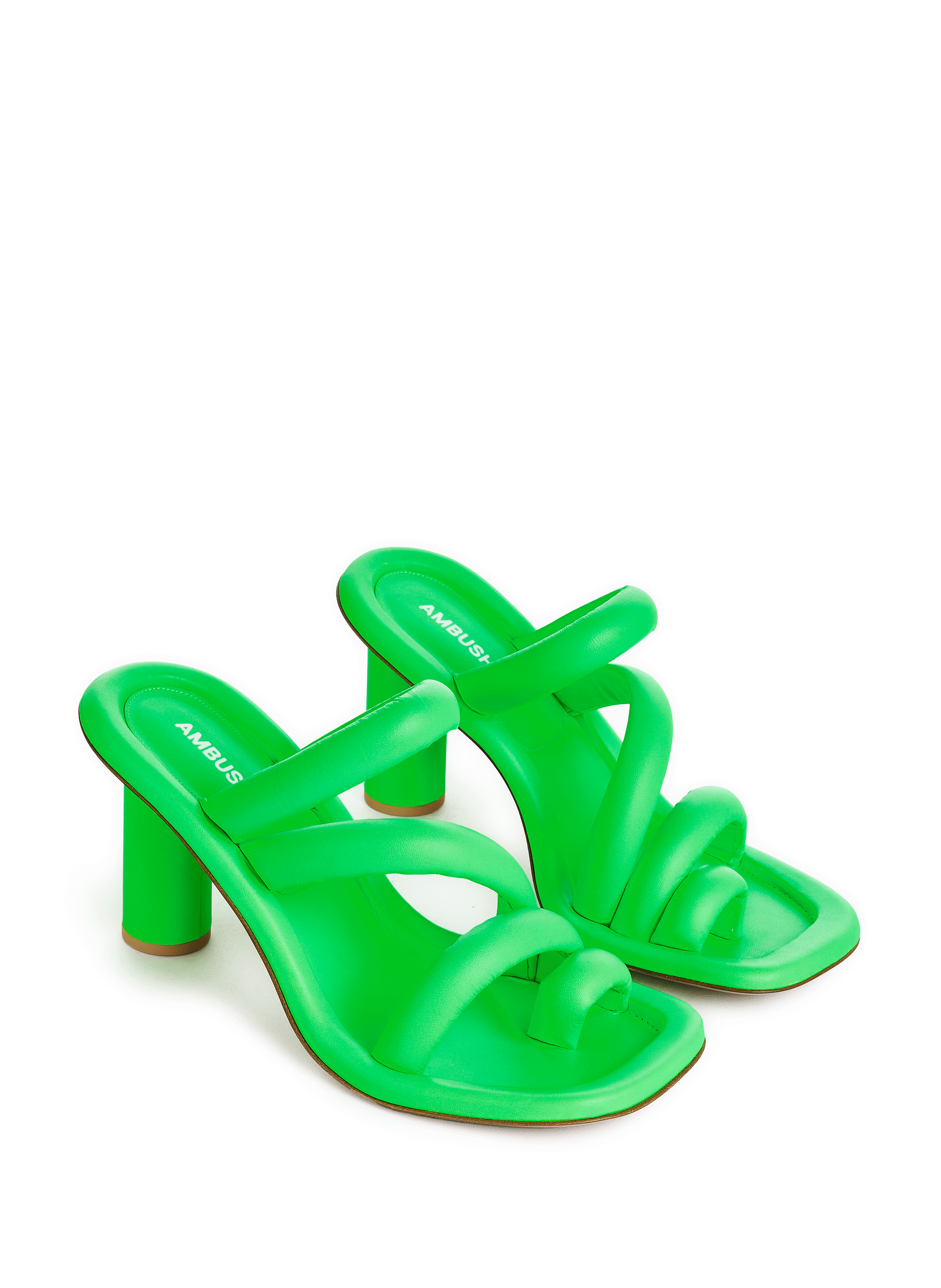 Sandales à talon en cuir