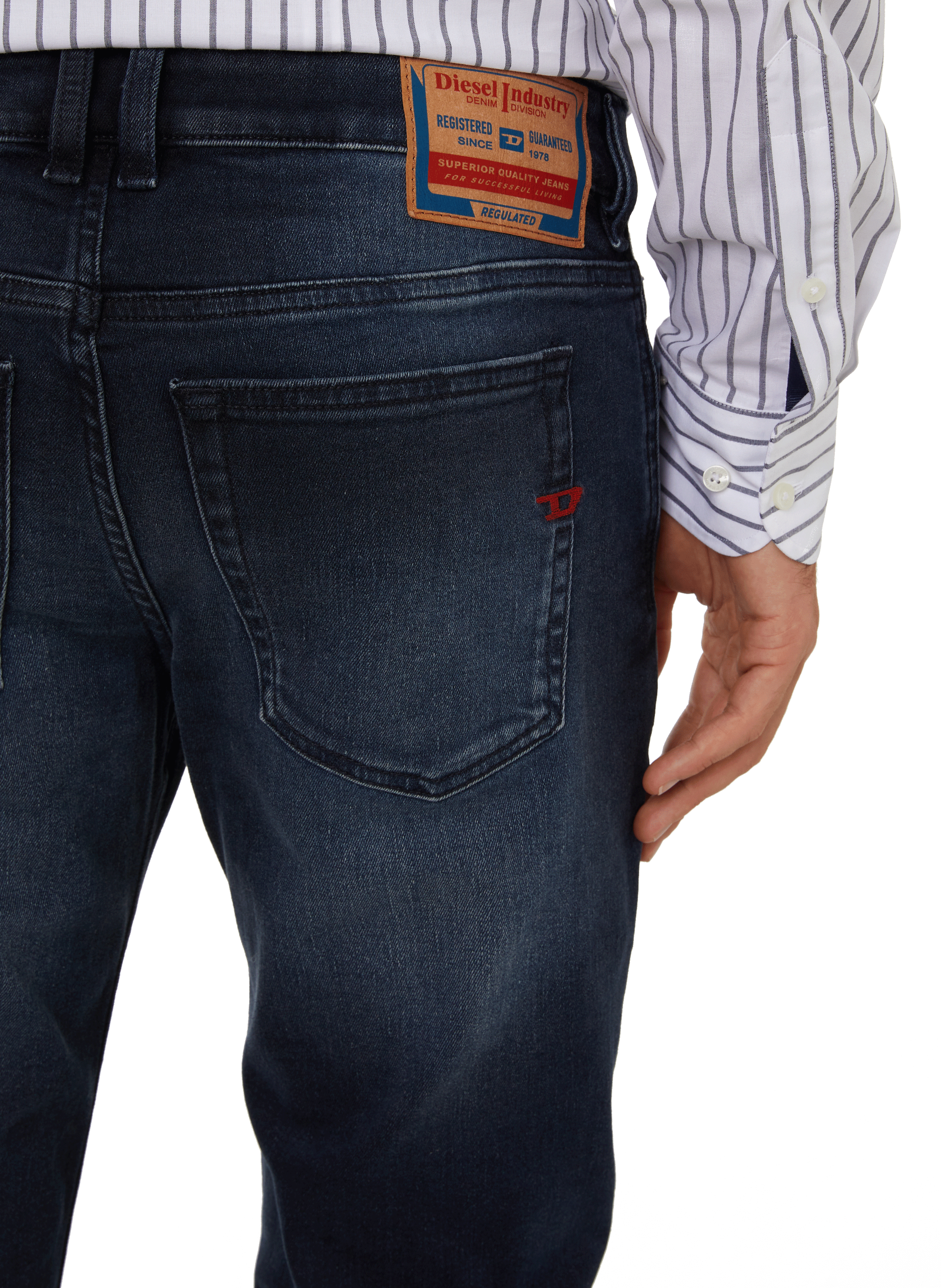 Jean skinny en coton stretch DIESEL Bleu