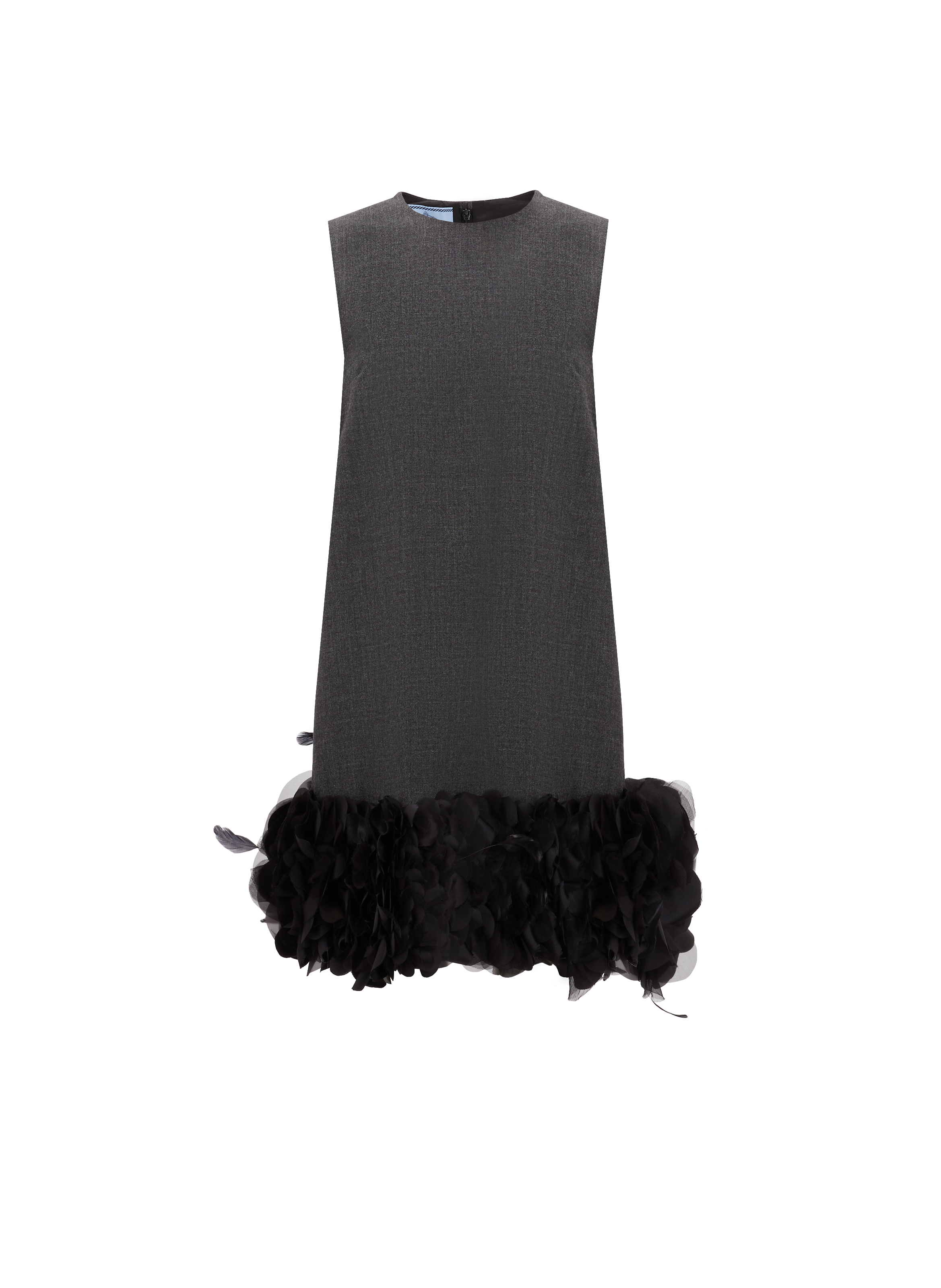 Robe courte en laine  PRADA Gris