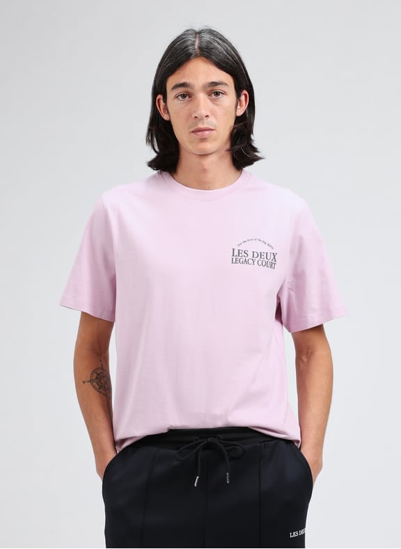 Printed T-shirt Pink by LES DEUX LES DEUX Printed T-shirt Pink