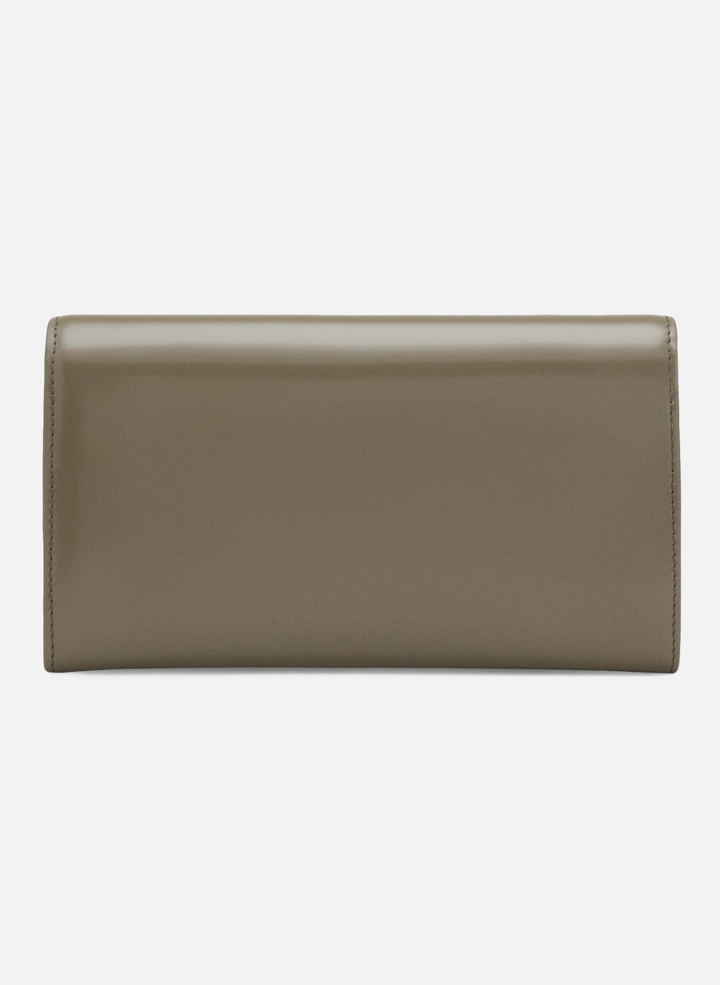 Portefeuille continental paris paris en cuir glacé unisexe AMI PARIS Gris