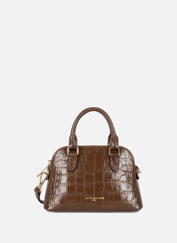 Petit sac demi lune - exo Marron by LANCASTER LANCASTER Petit sac demi lune - exo Marron