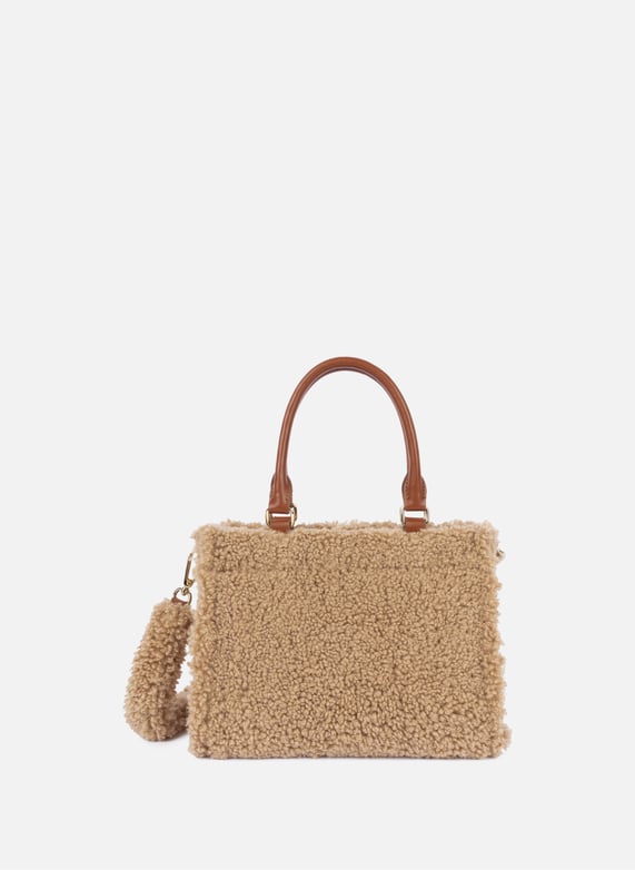 Mini sac cabas main - moumoute | Marron by LANCASTER Mini sac cabas main - moumoute Marron