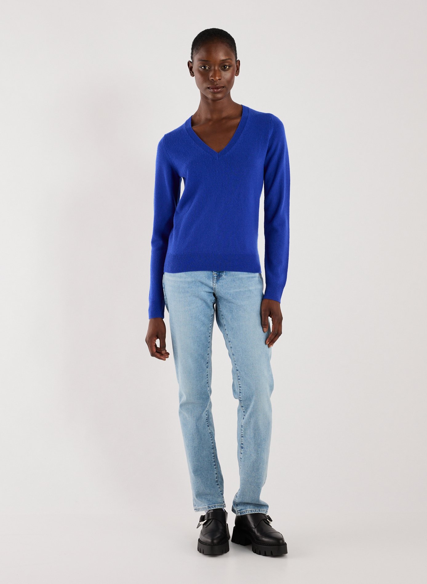 Pull en cachemire AU PRINTEMPS PARIS Bleu