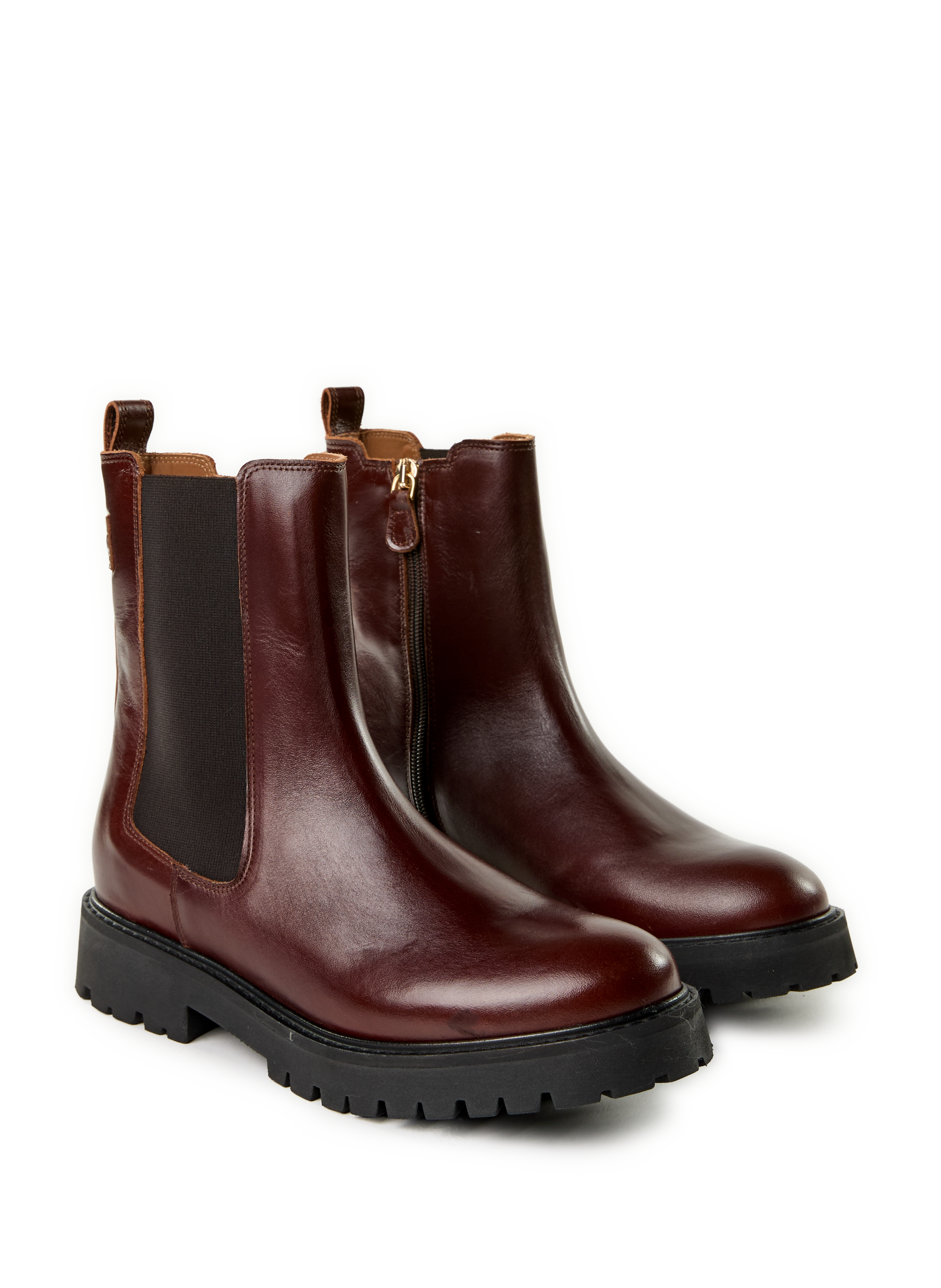 Bottines Joyce en cuir MAISON TOUFET Marron