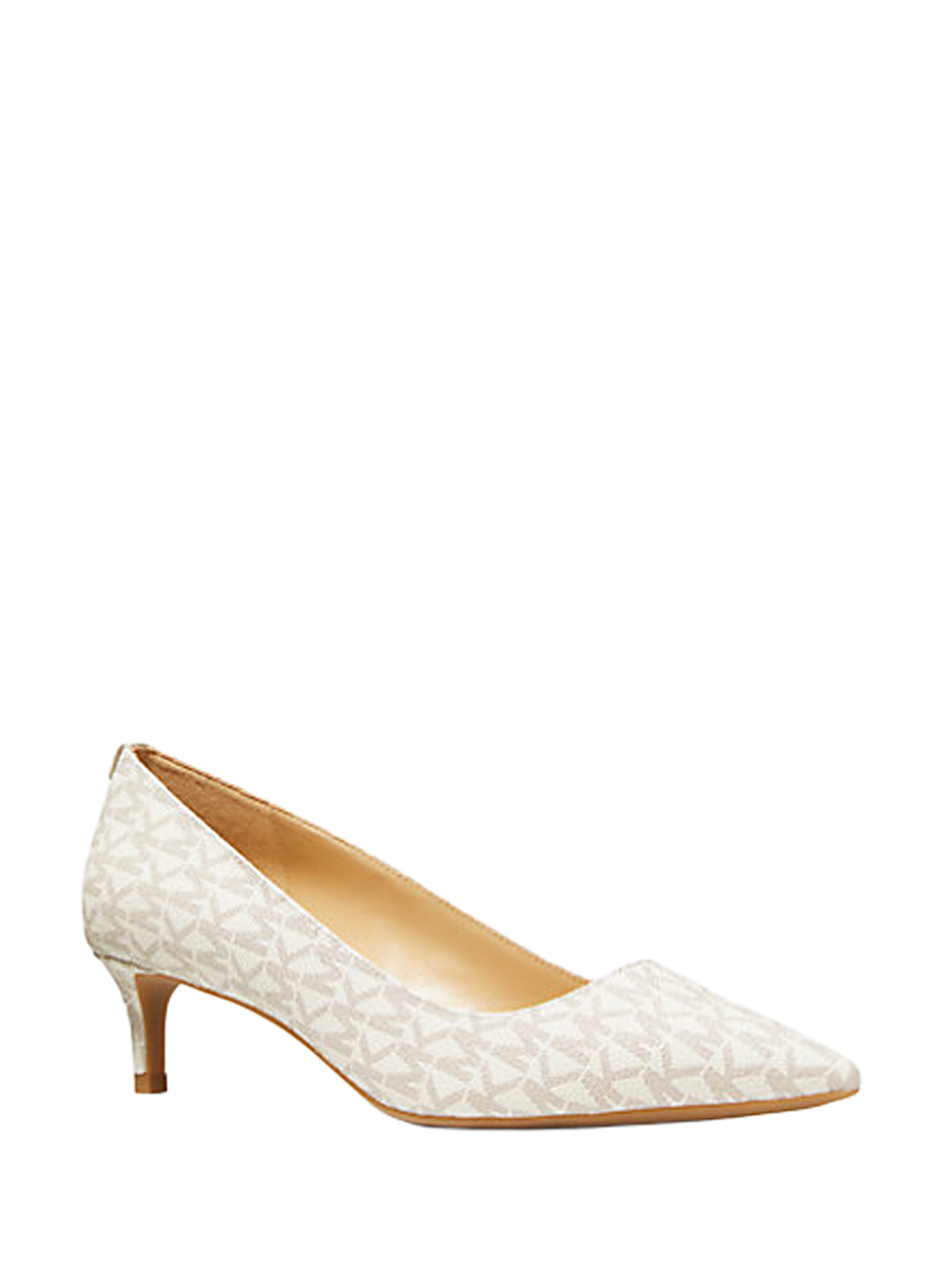 Monogram Heel Pumps MICHAEL KORS White