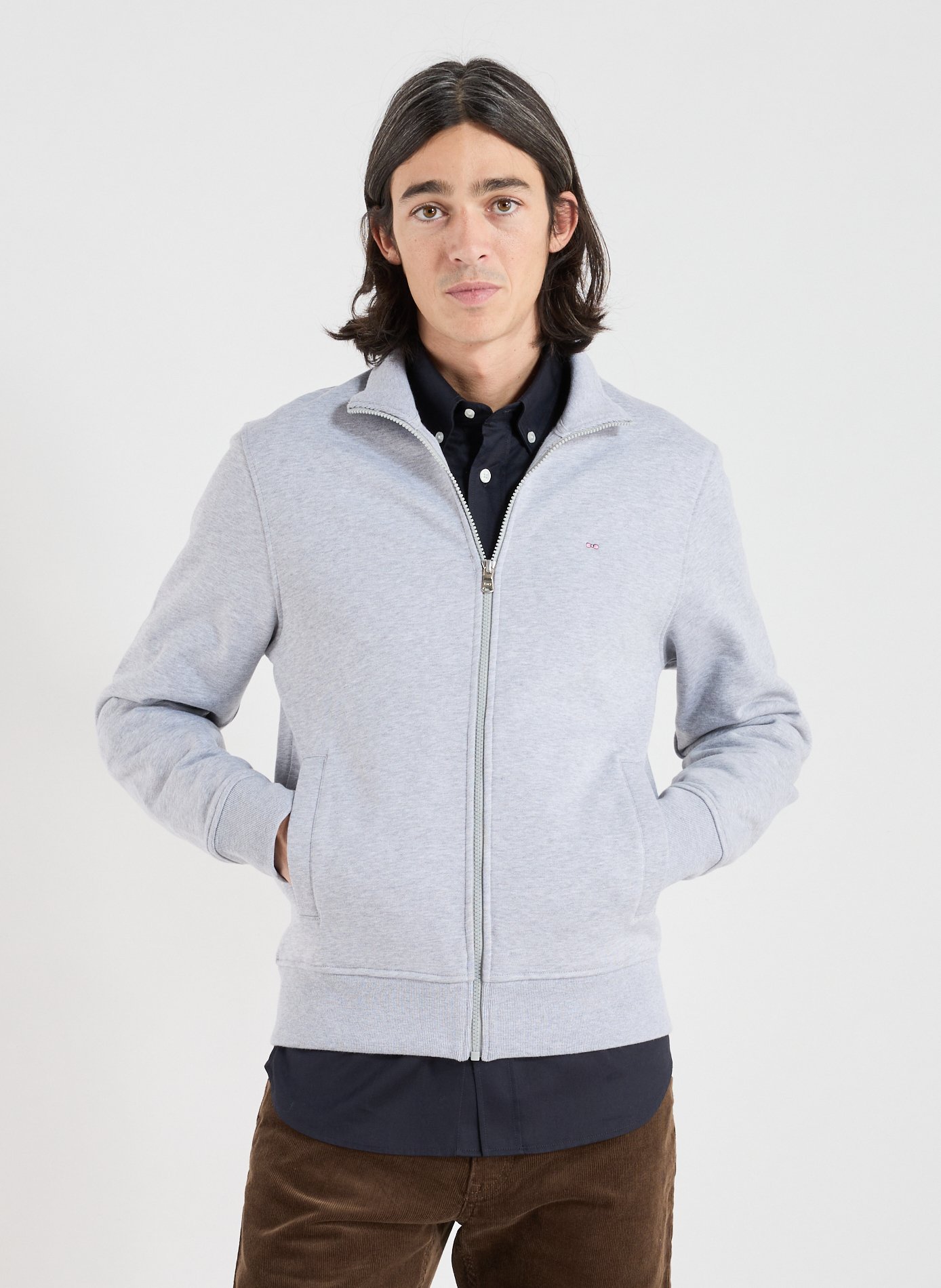 Cotton high-neck sweatshirt Grey by EDEN PARK EDEN PARK Cotton high-neck sweatshirt Grey