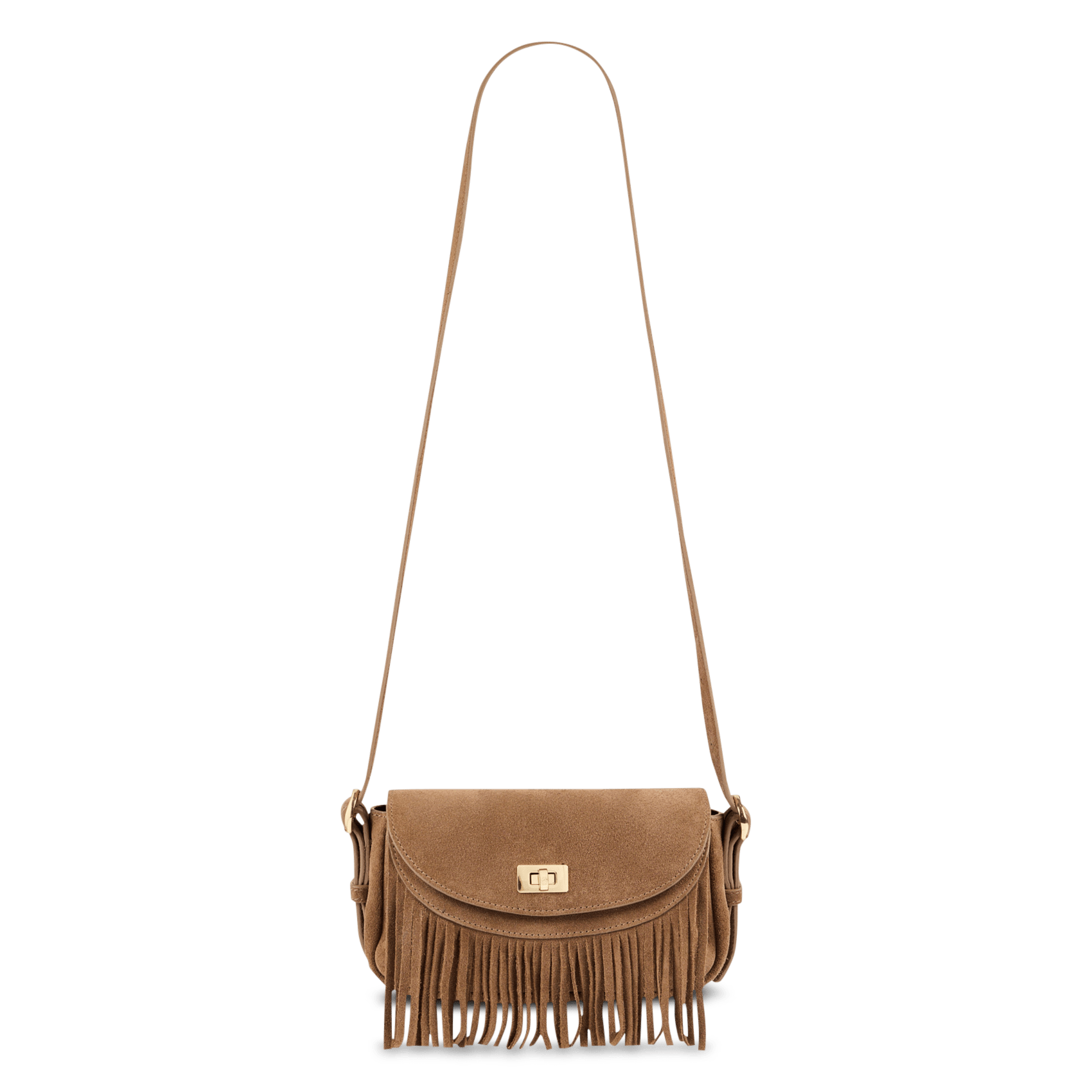 Sac bandoulière en cuir SANDRO Beige