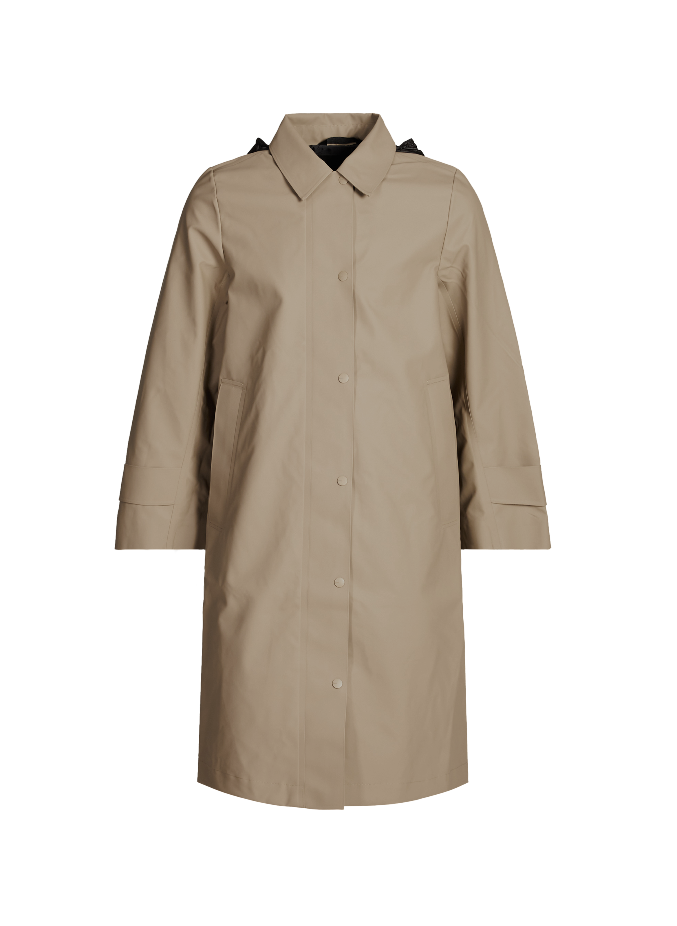 Printed straight raincoat RAINS Beige