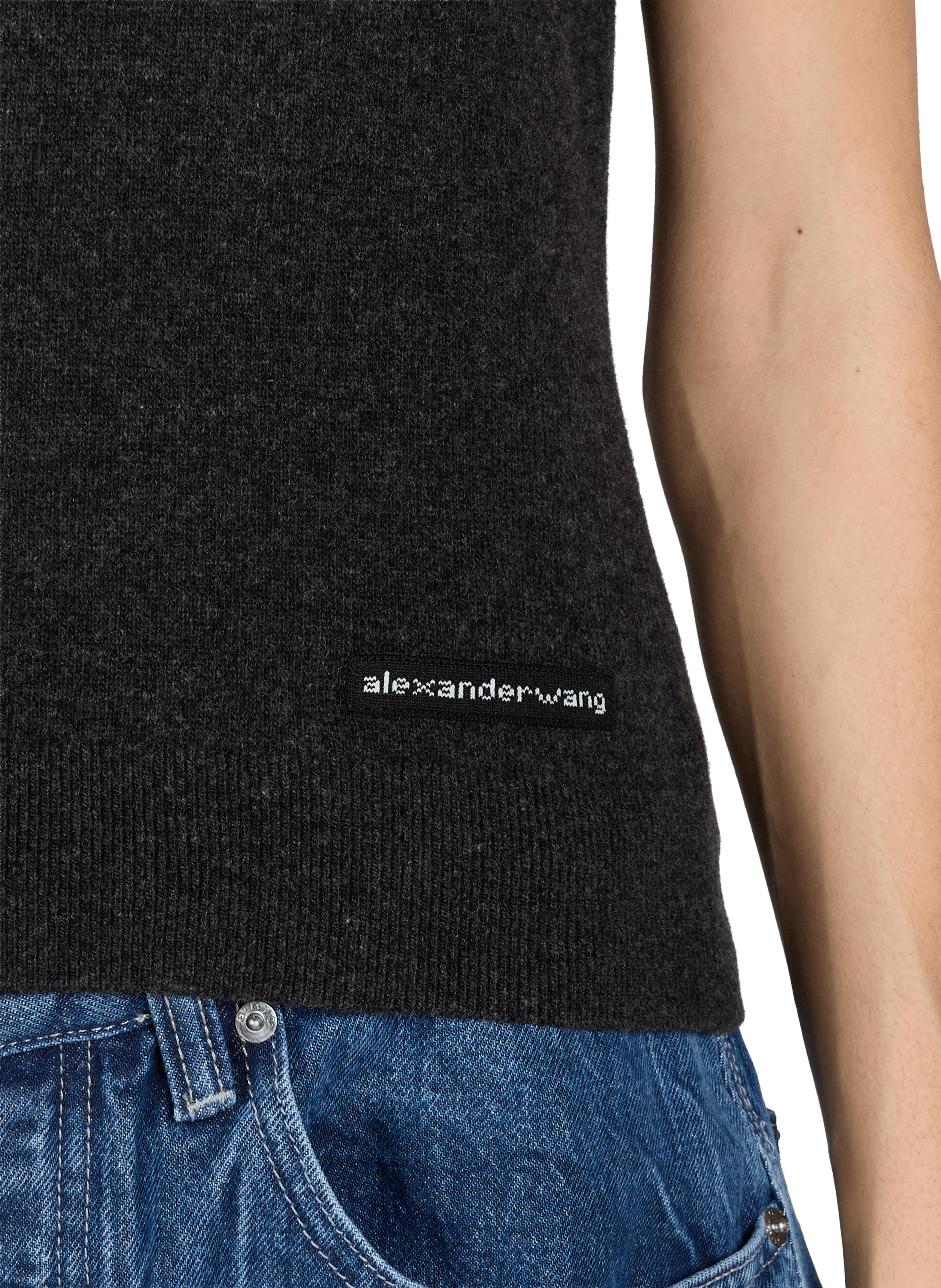 T-shirt en laine ALEXANDER WANG Noir