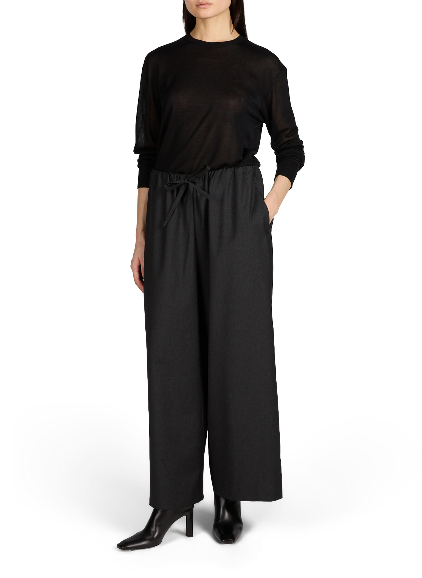 Pull droit uni TOTEME Noir